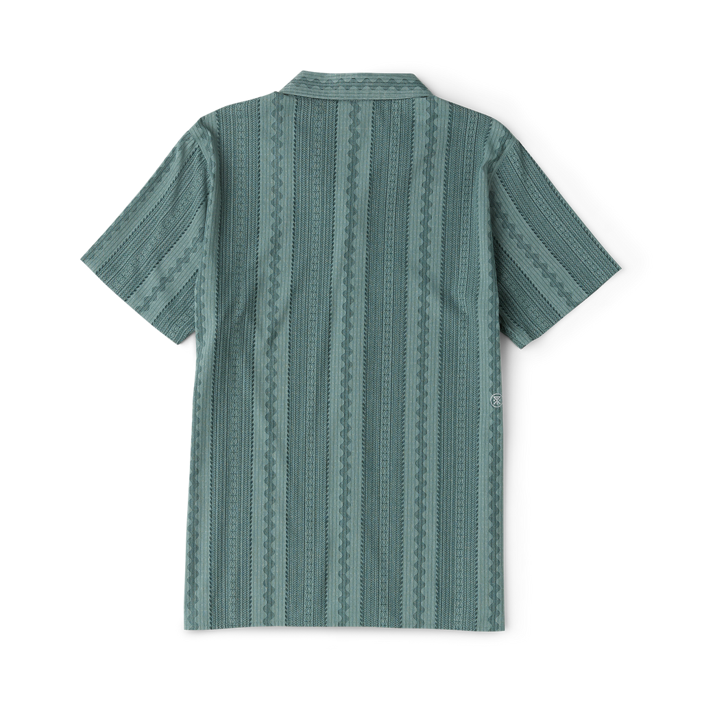 Bless Up Trail Button Up Shirt von Sage Grün Stripe