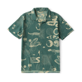 Bless Up Trail Button Up Shirt - Schiefergrün / Hellbraun