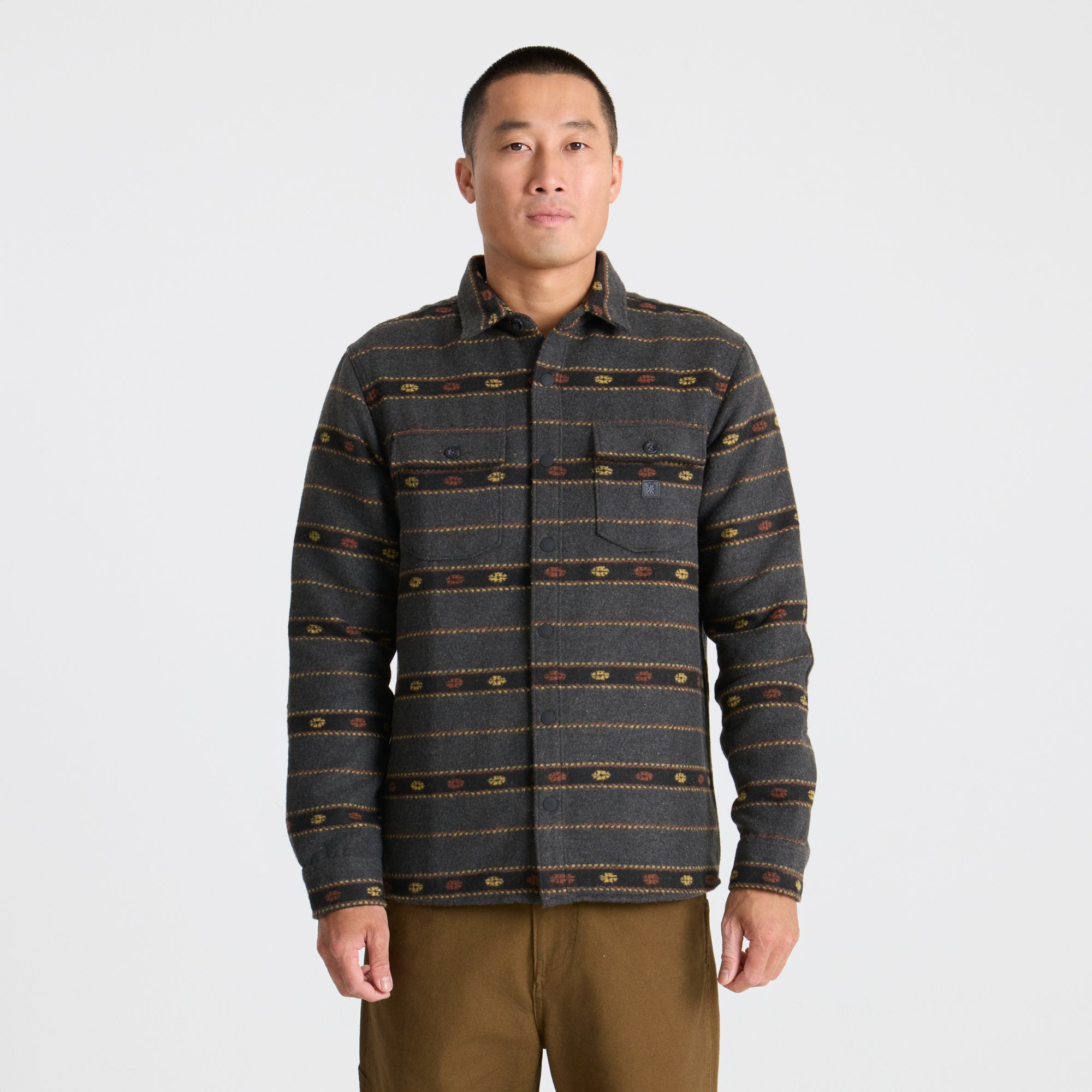 Nordsman Langarm Flannel — Onyx