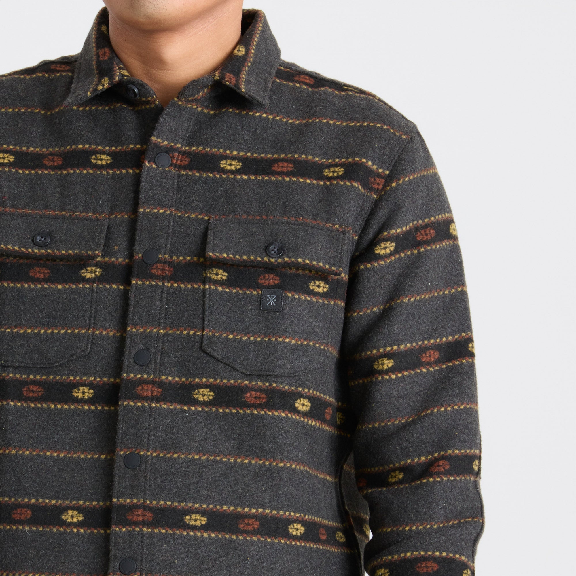 Nordsman Langarm Flannel — Onyx