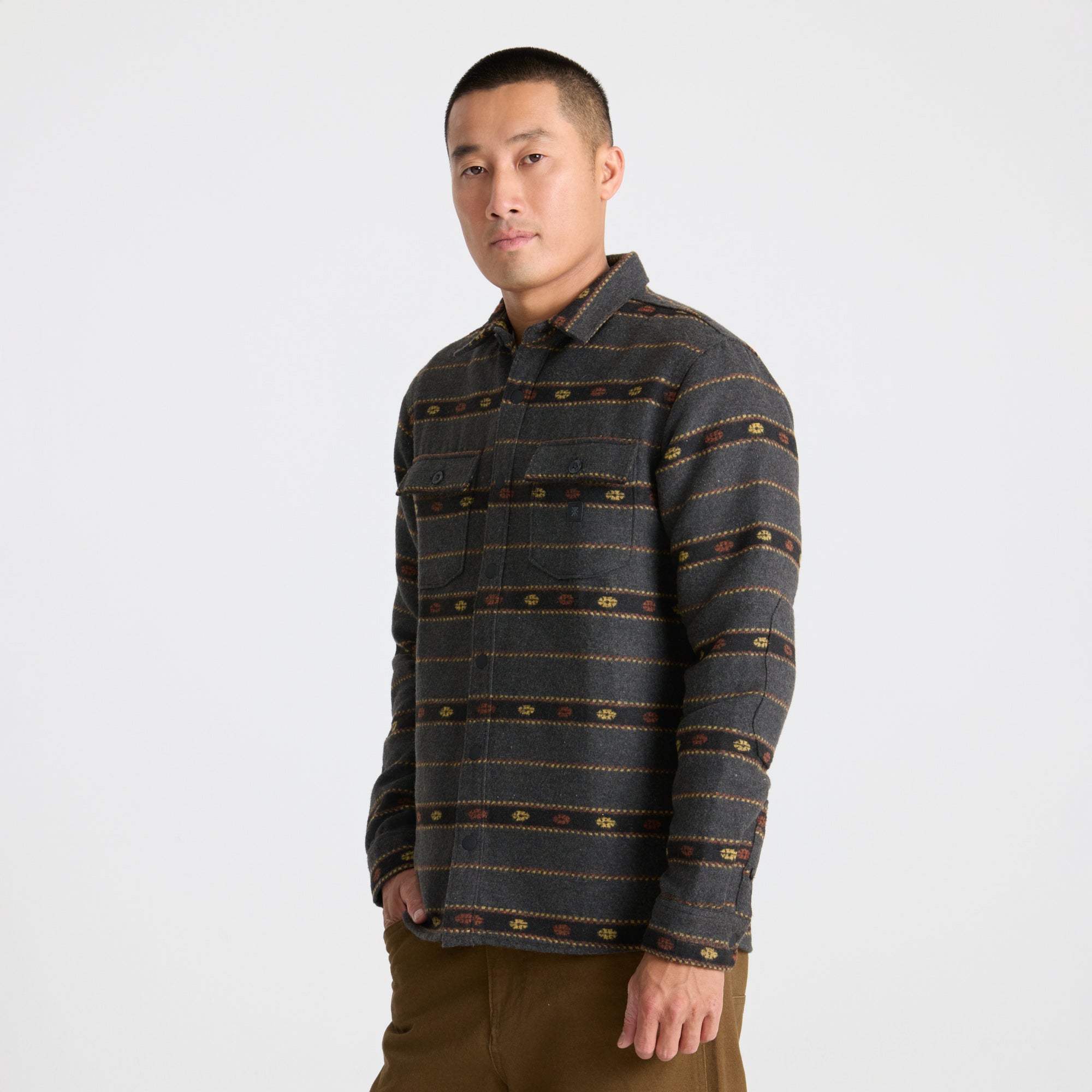 Nordsman Langarm Flannel — Onyx