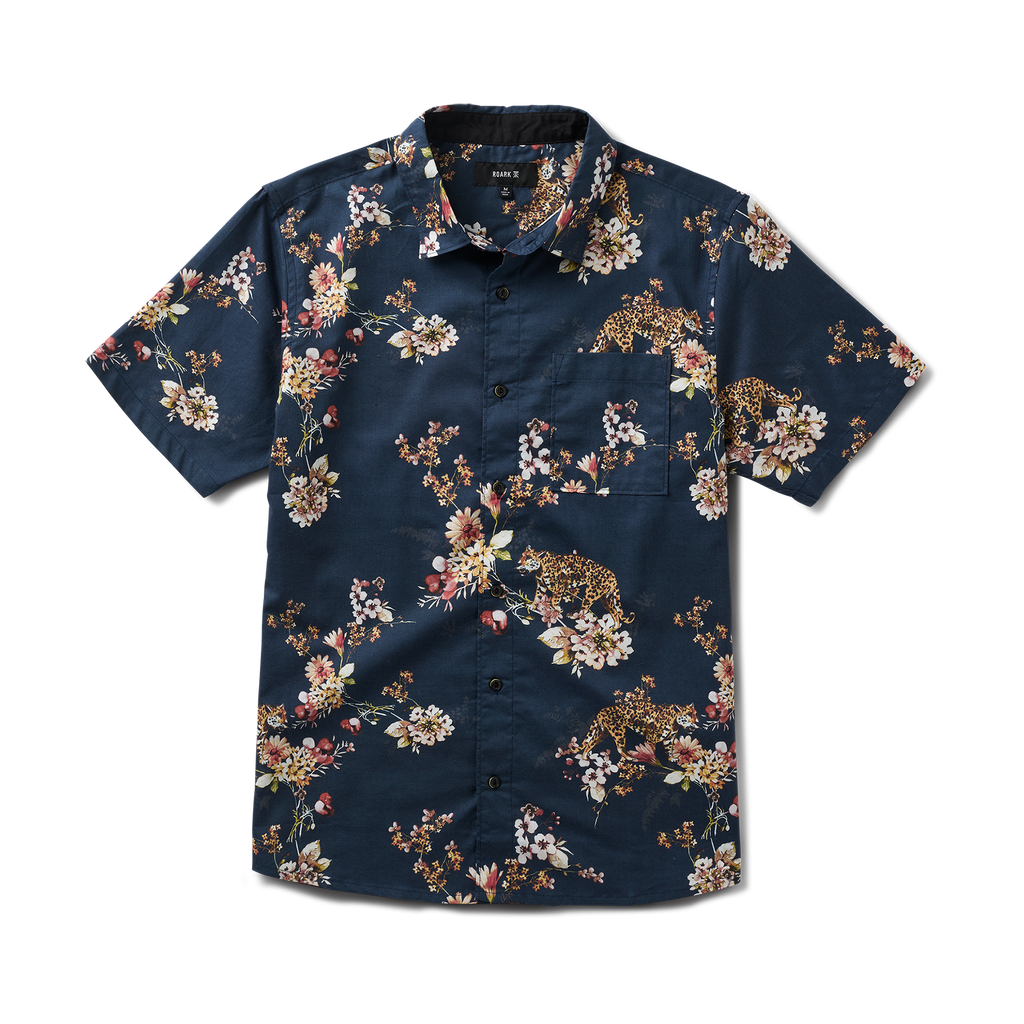 Journey Kurzarm Button Up Shirt für Deep Marineblau