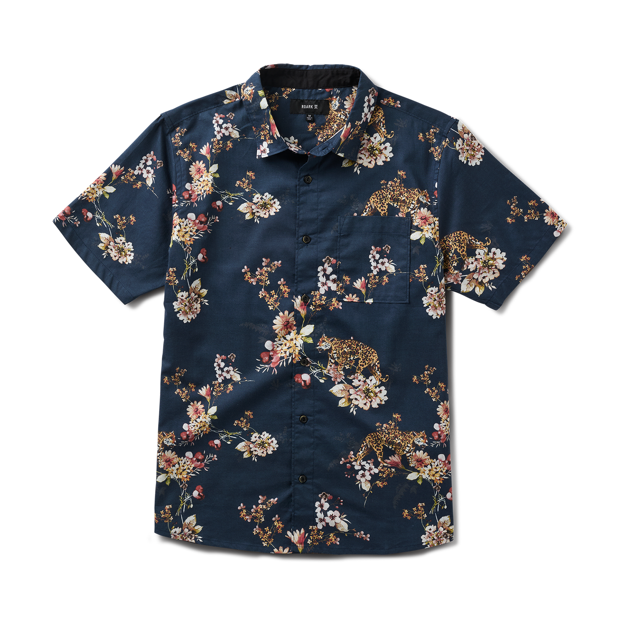 Journey Kurzarm Button Up Shirt für Deep Marineblau