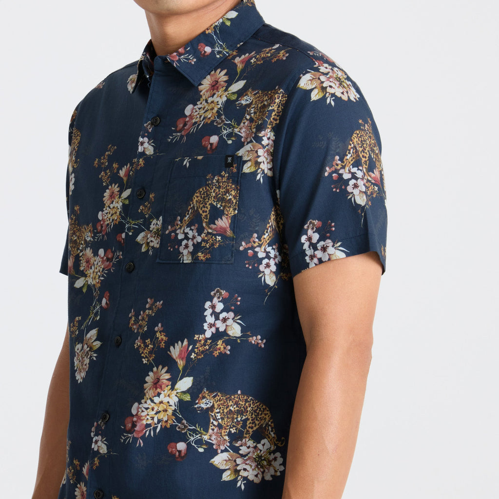 Journey Kurzarm Button Up Shirt für Deep Marineblau