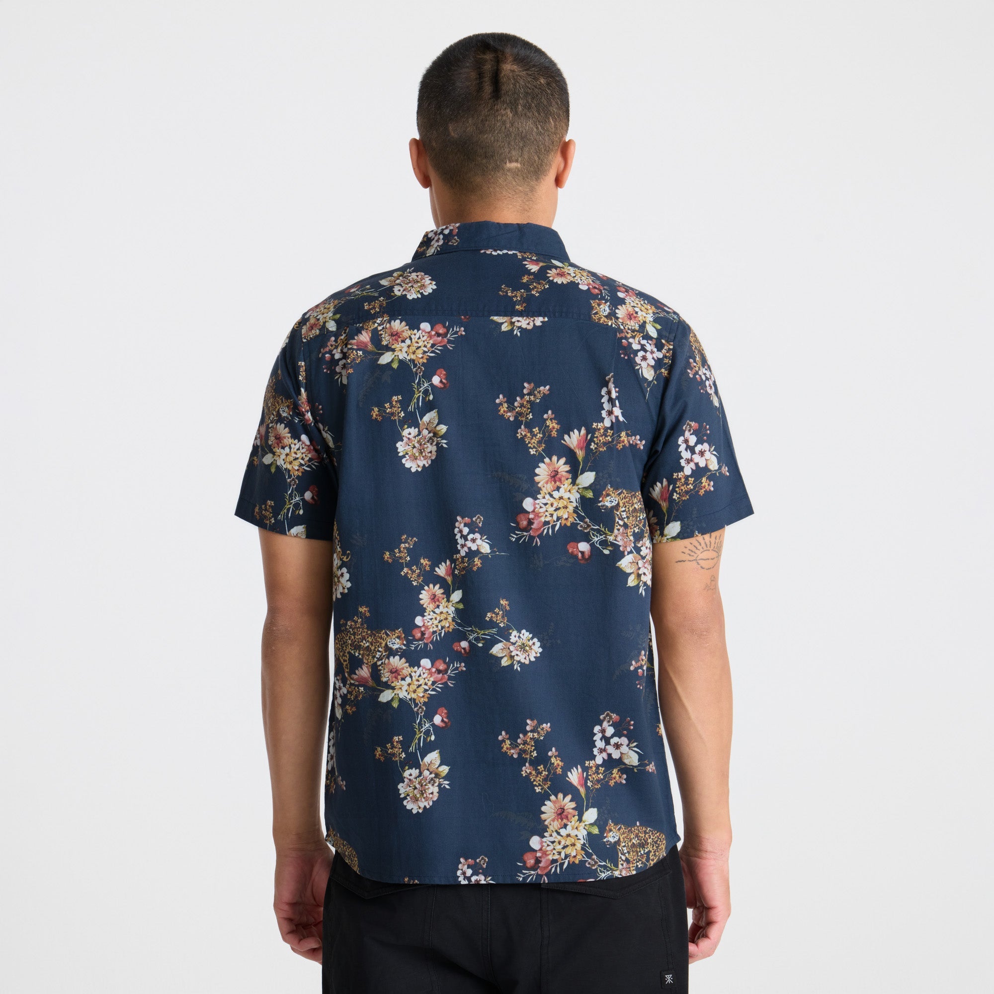 Journey Kurzarm Button Up Shirt für Deep Marineblau