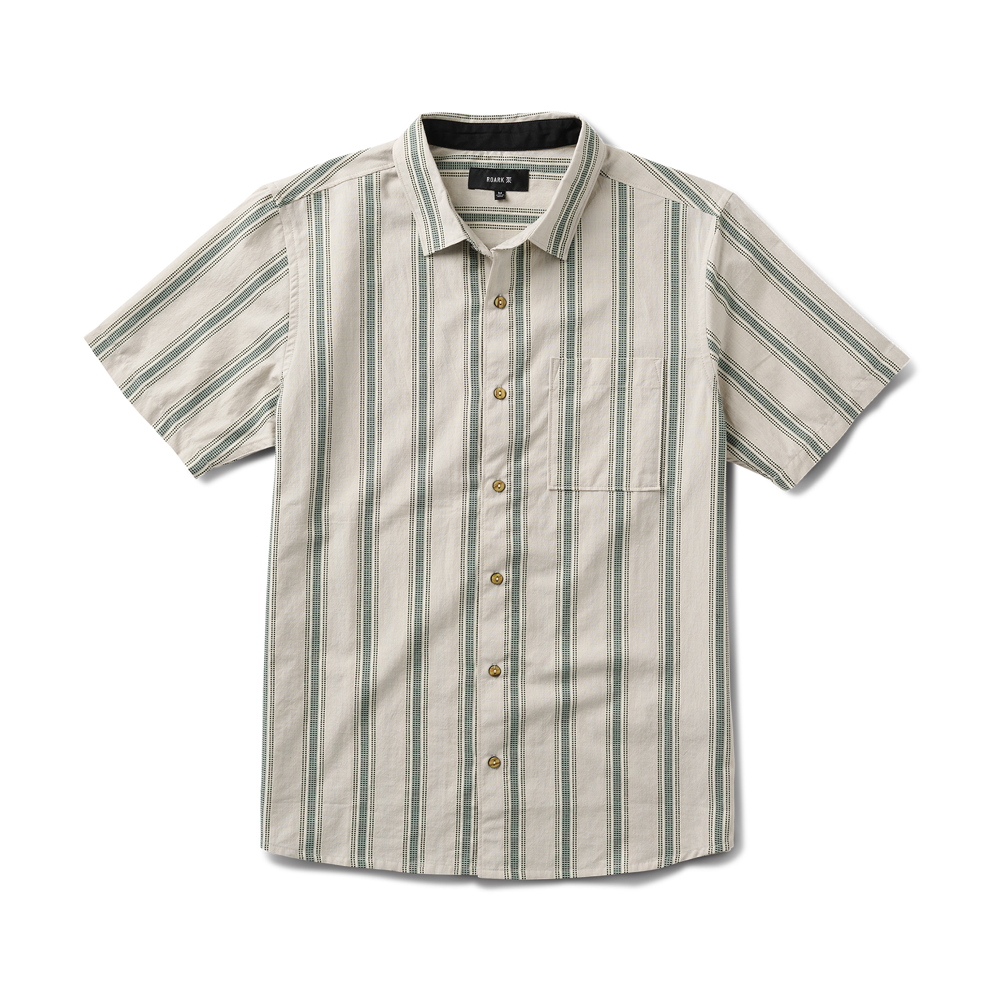 Journey Kurzarm Button Up Shirt für Dusty Grün
