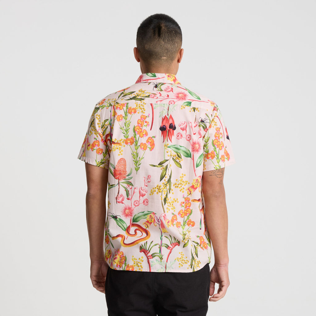 Journey Kurzarm Button Up Shirt - Dusty Violet