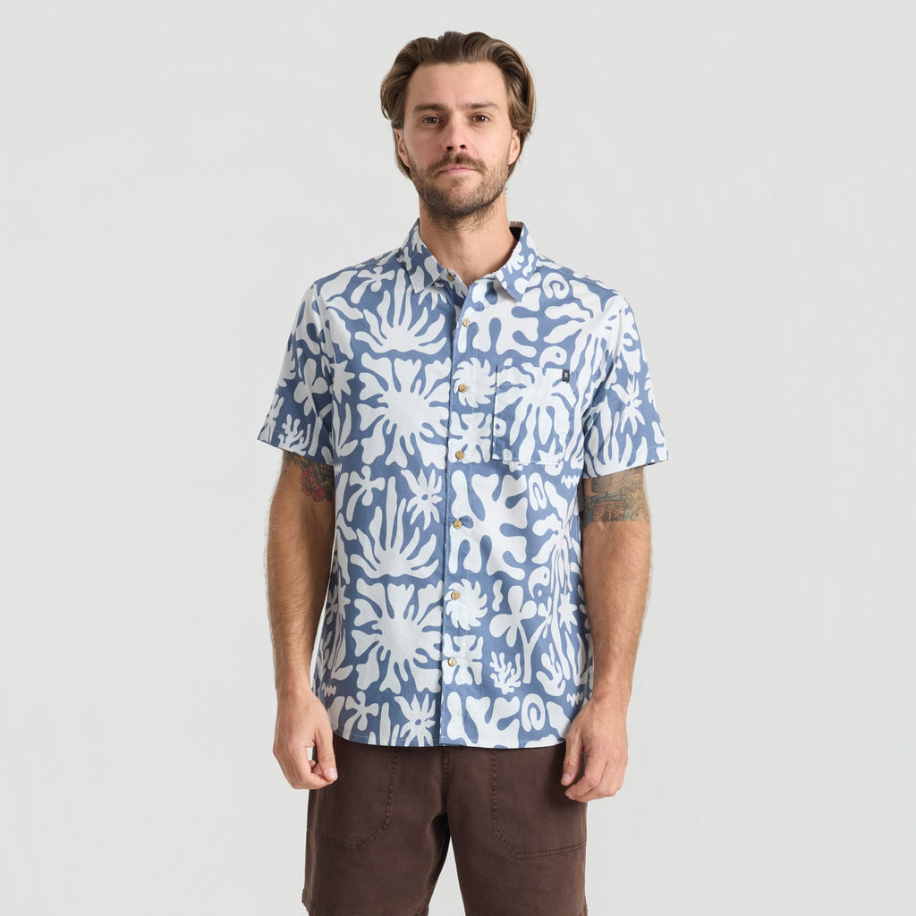 Journey Kurzarm Button Up Shirt - Neptun (Deutsche Ausgabe)