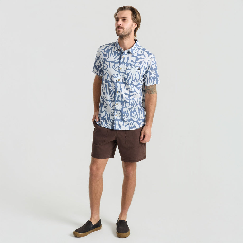 Journey Kurzarm Button Up Shirt - Neptun (Deutsche Ausgabe)