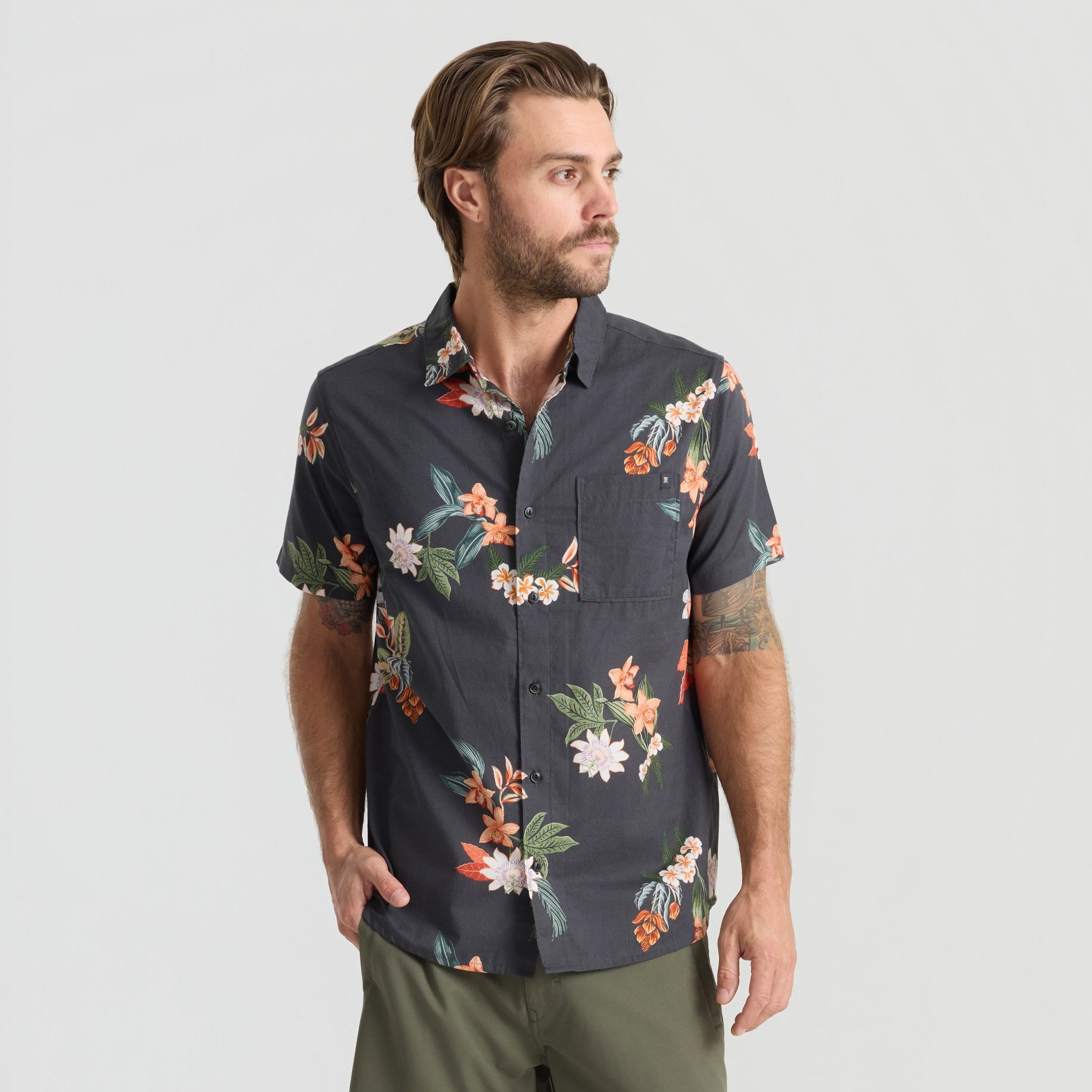 Journey Kurzarm Button Up Shirt für Onyx