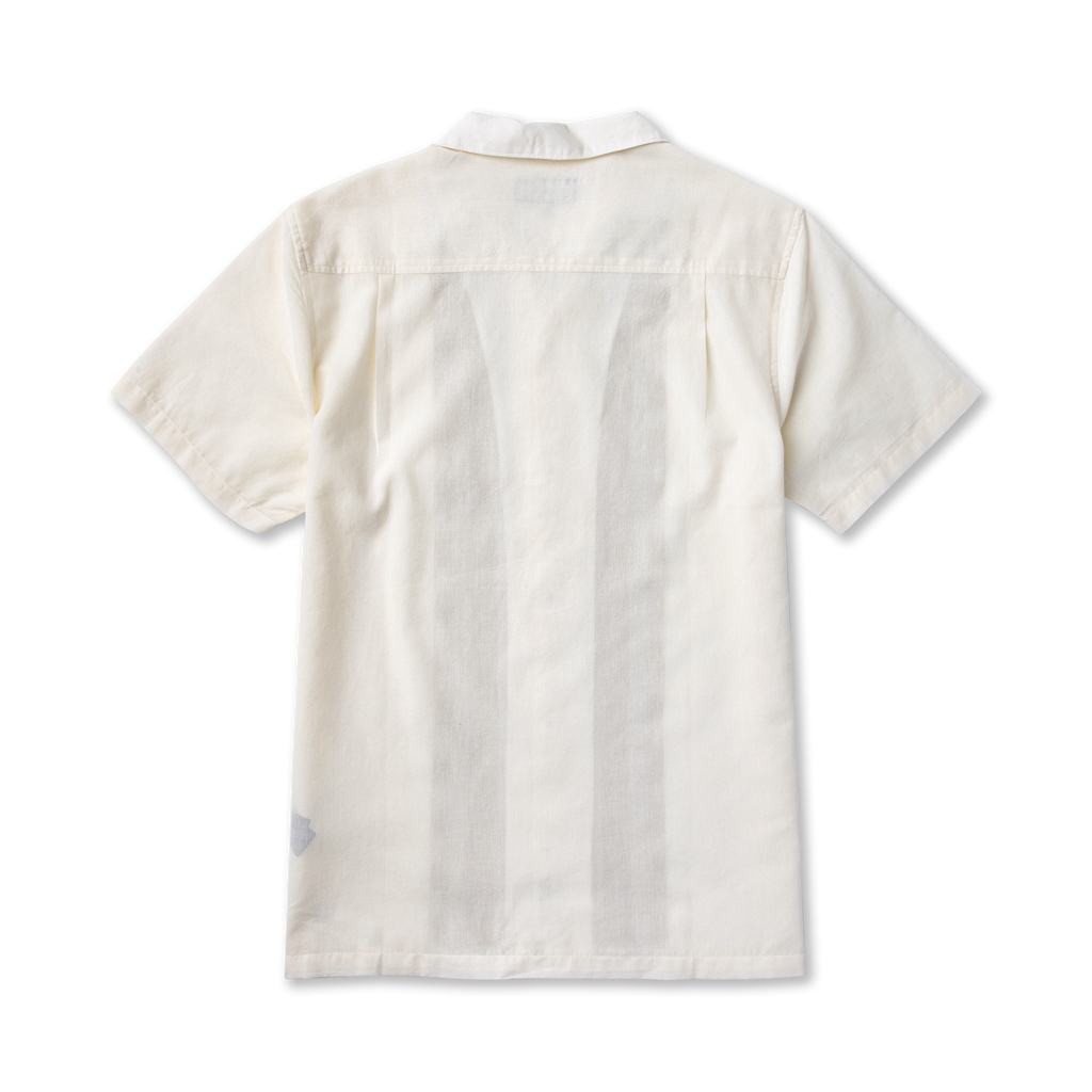 Gonzo Kurzarm Button Up Shirt - ungebleichte Stickerei