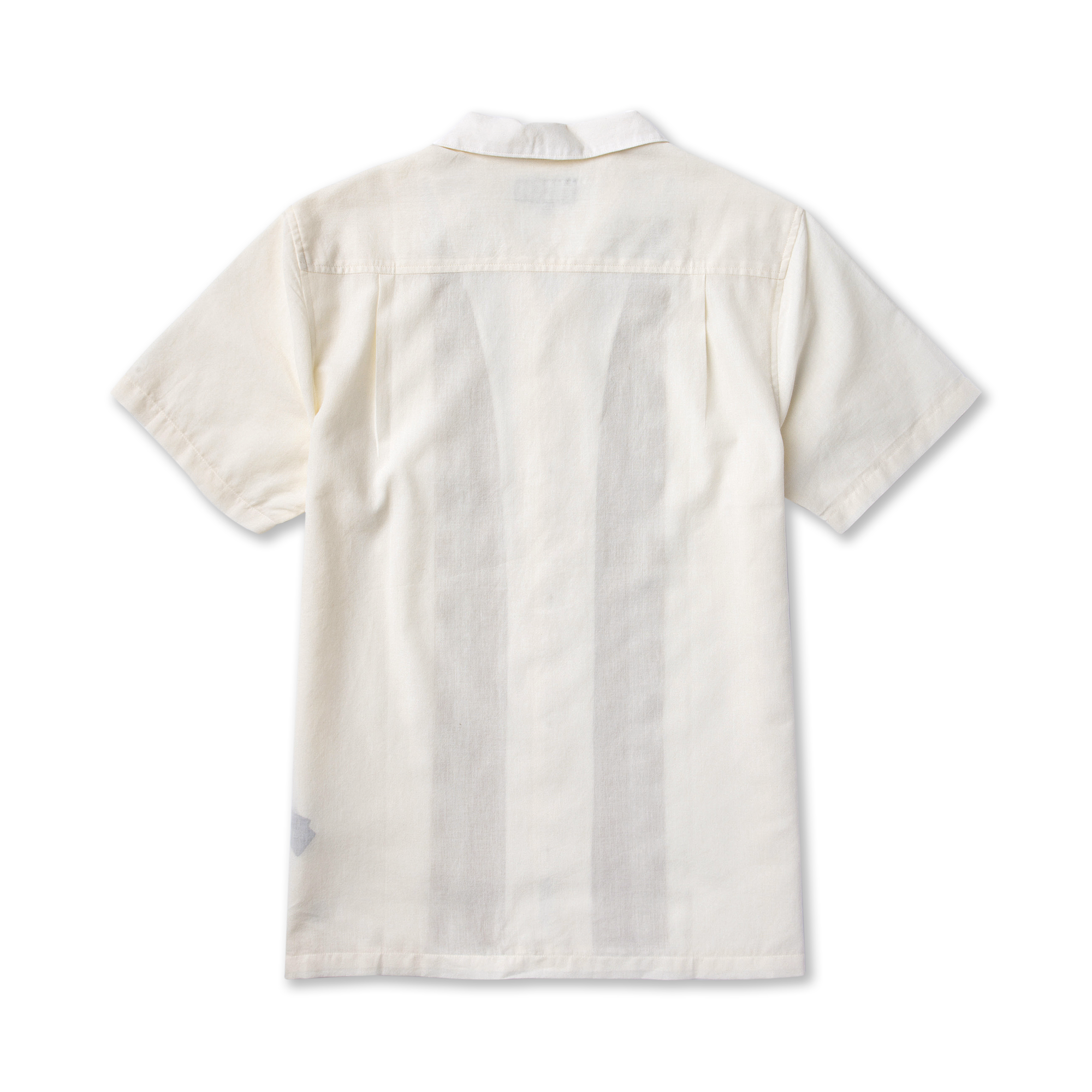 Gonzo Kurzarm Button Up Shirt - ungebleichte Stickerei