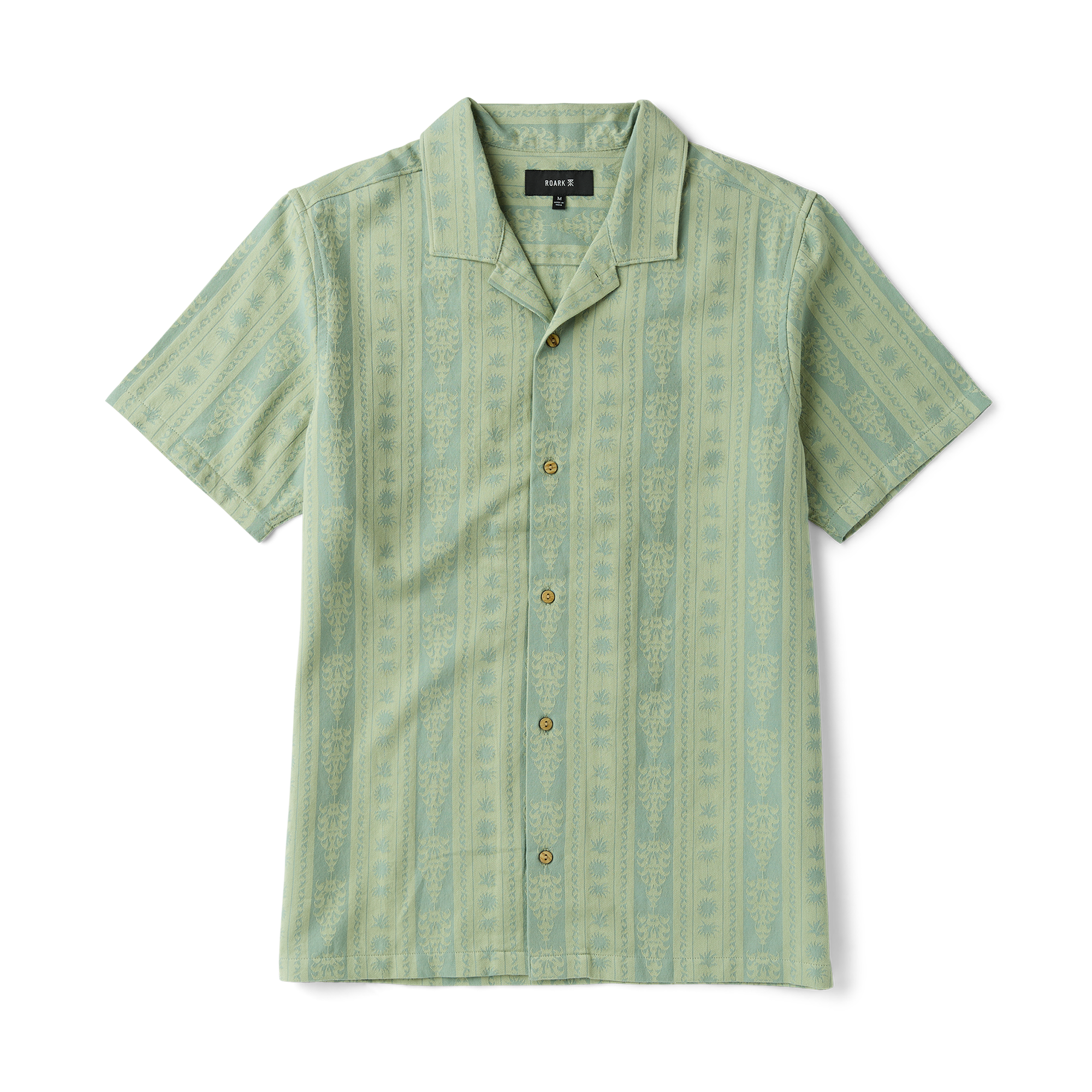 Gonzo Kurzarm Button Up Shirt für Dusty Grün