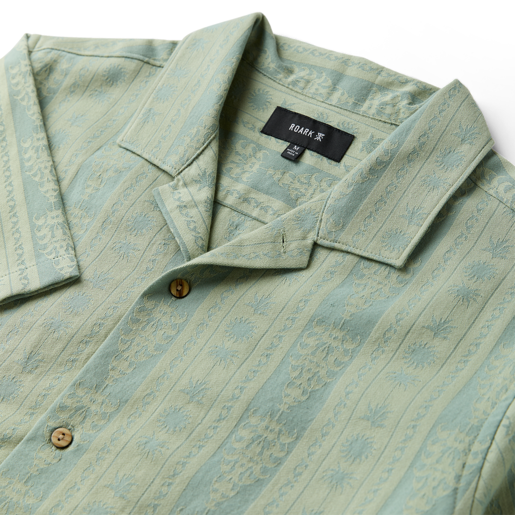 Gonzo Kurzarm Button Up Shirt für Dusty Grün