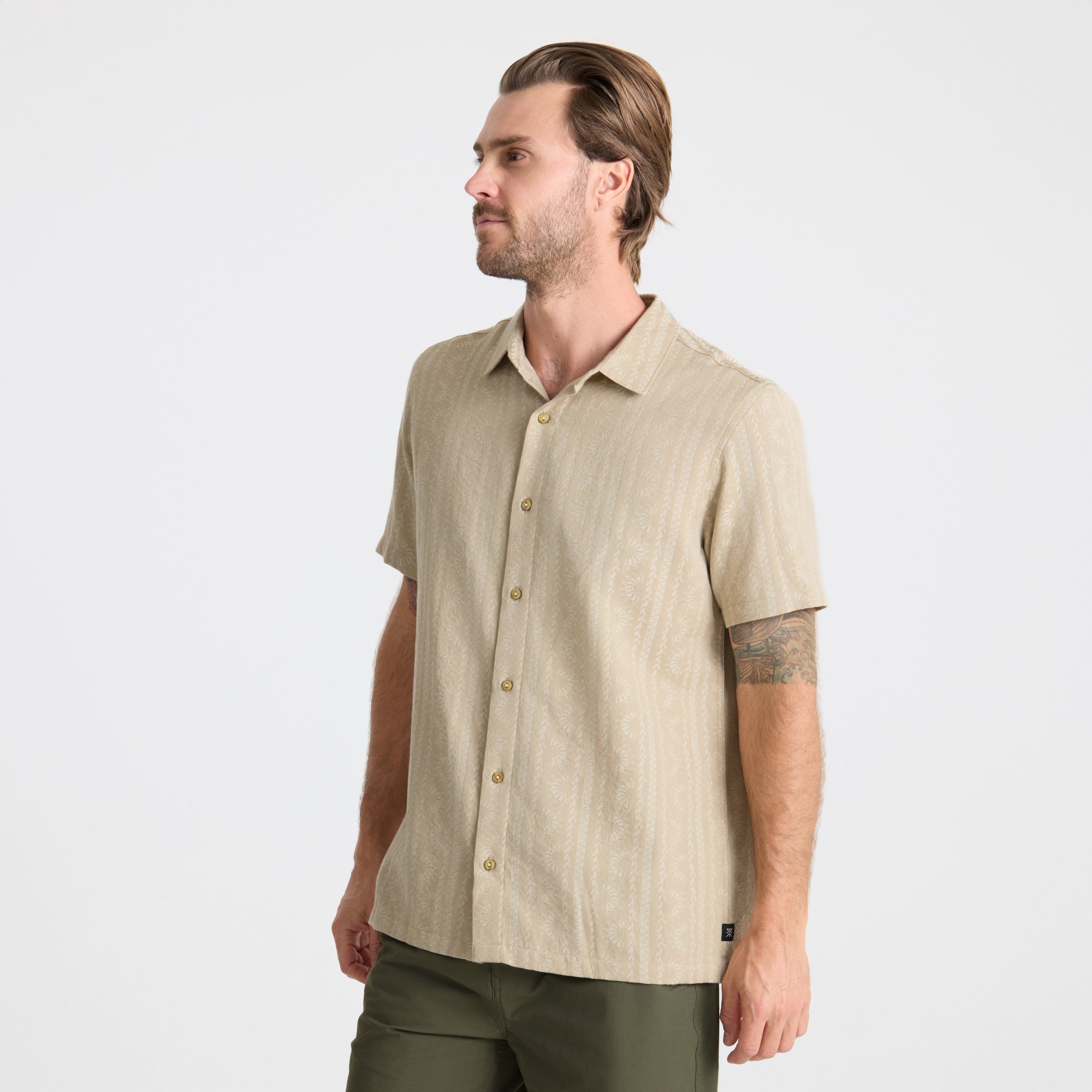 Gonzo Kurzarm Button Up Shirt - Fossil