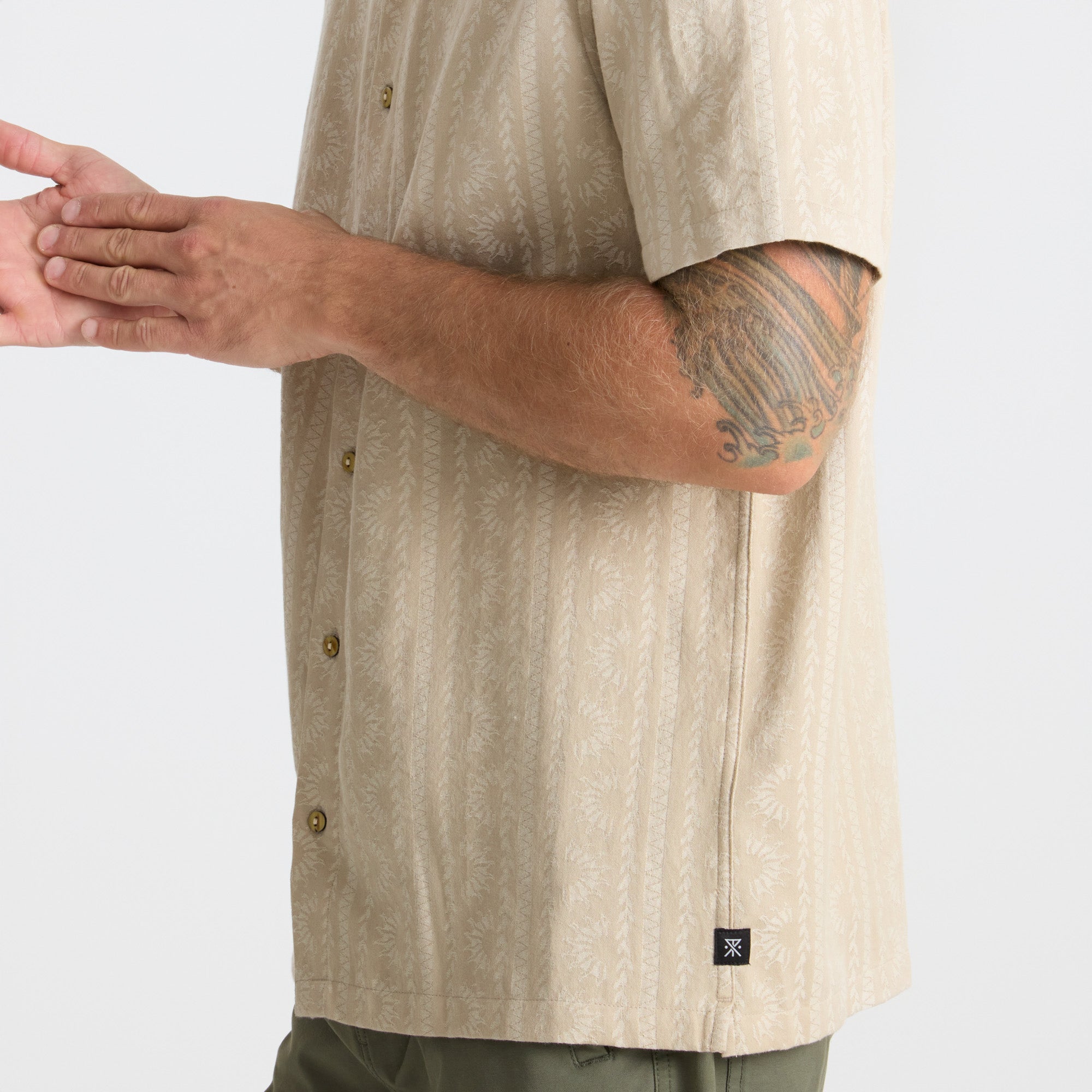 Gonzo Kurzarm Button Up Shirt - Fossil
