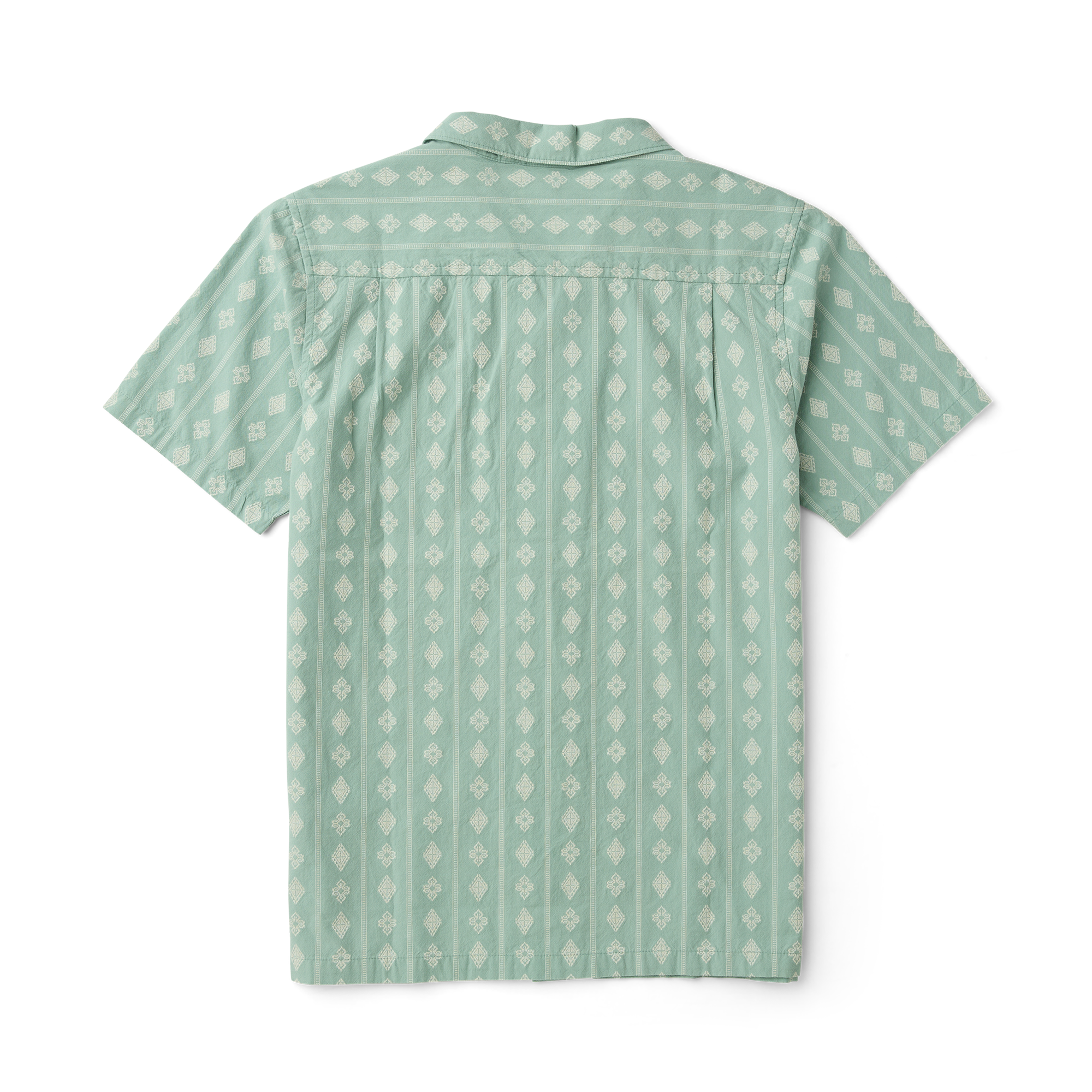 Gonzo Kurzarm Button Up Shirt von Hazy Blau Jacquard