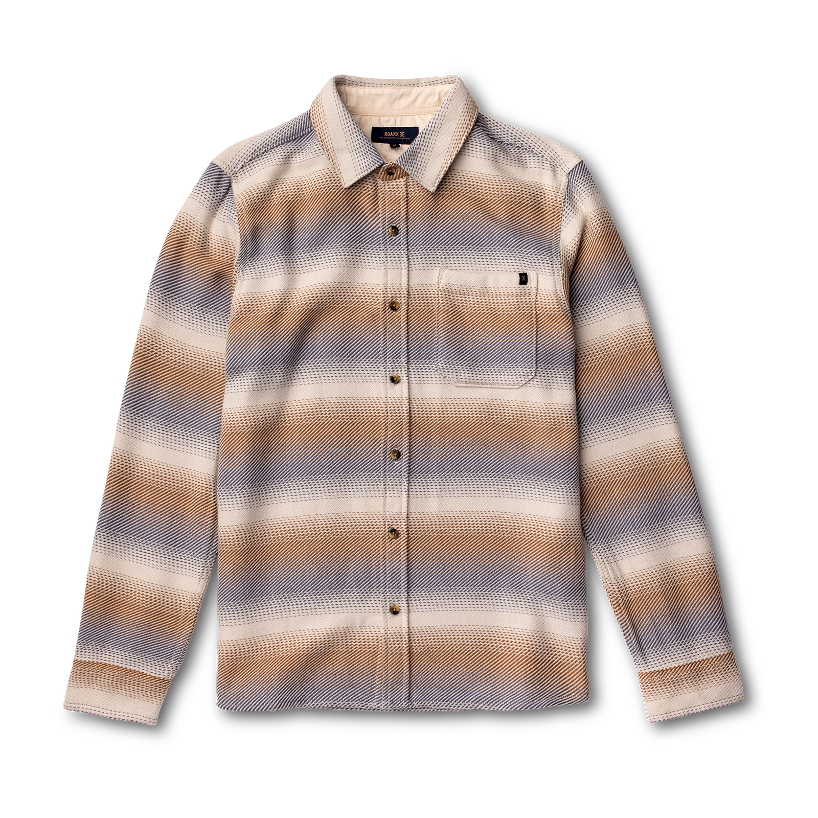 Crossroads Organic Cotton Flannel - Stripe Bone