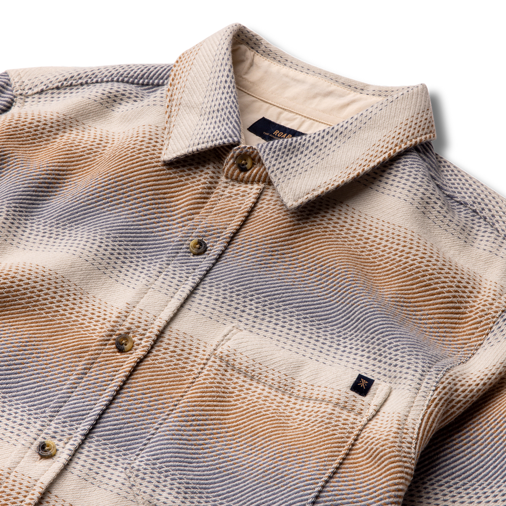 Crossroads Organic Cotton Flannel - Stripe Bone