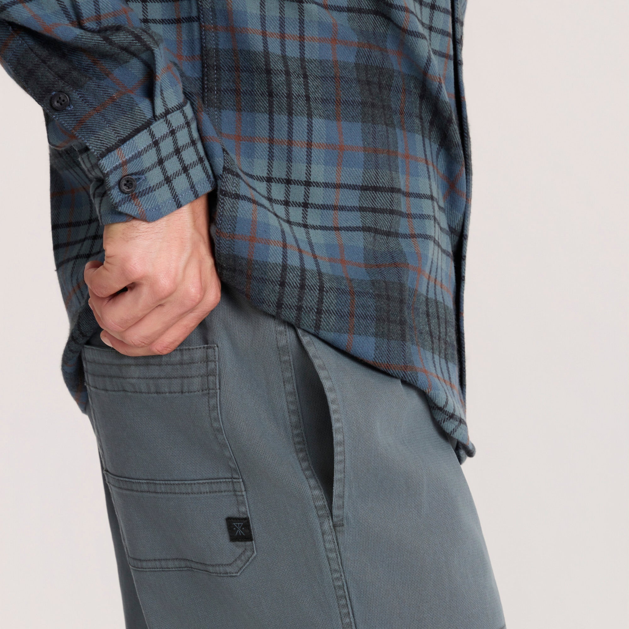 Crossroads Organic Cotton Flannel - Dark Schiefergrau