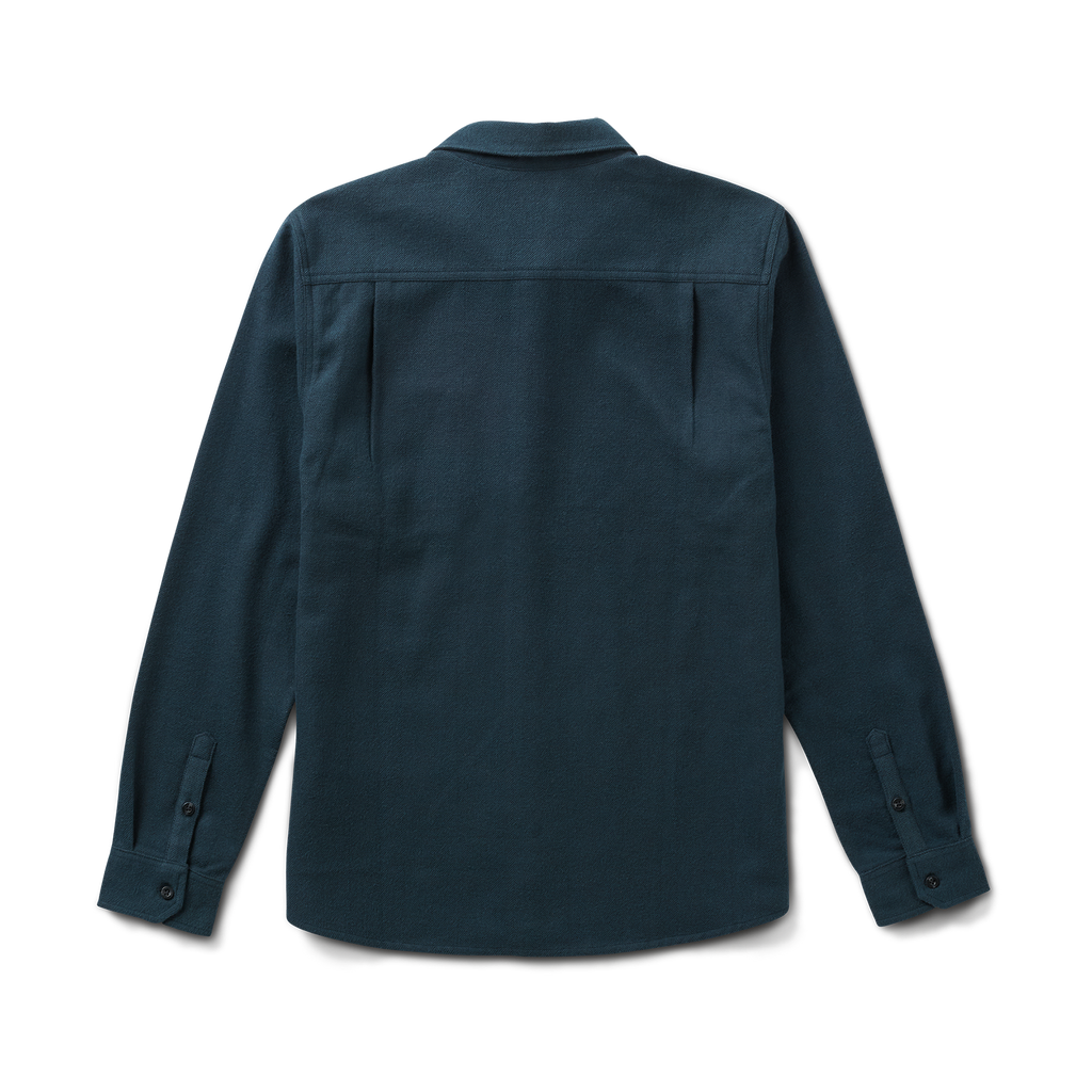 Crossroads Organic Cotton Flannel - Deep Marineblau Herringbone