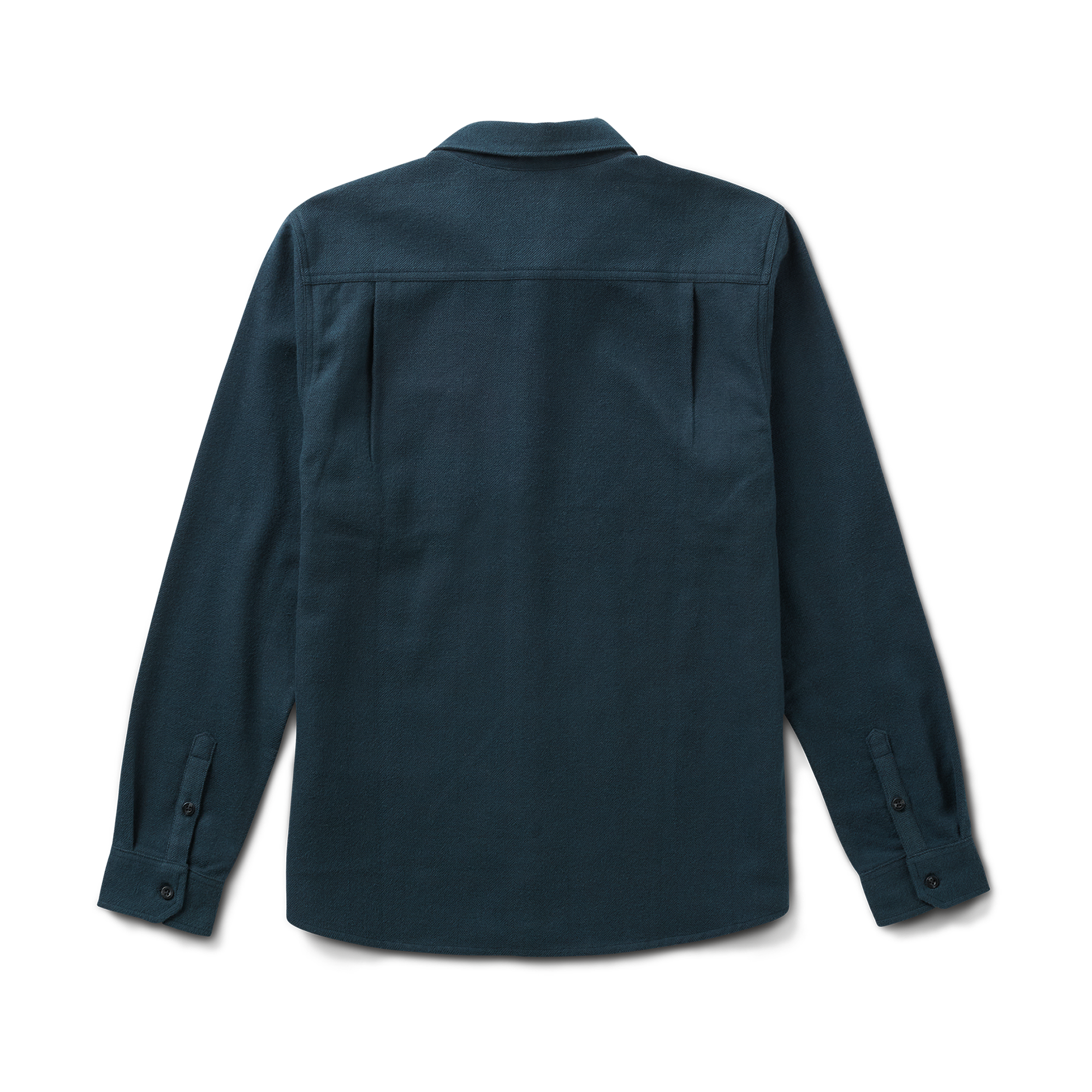Crossroads Organic Cotton Flannel - Deep Marineblau Herringbone