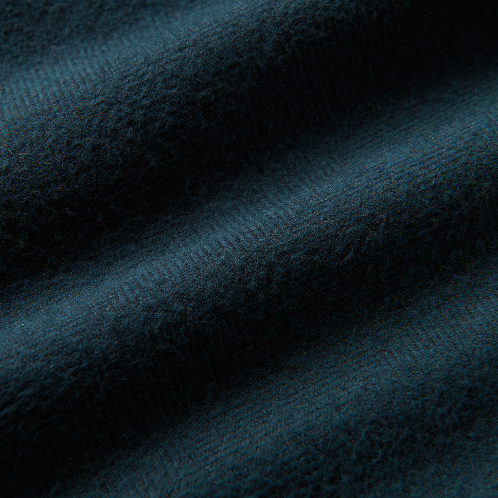 Crossroads Organic Cotton Flannel - Deep Marineblau Herringbone
