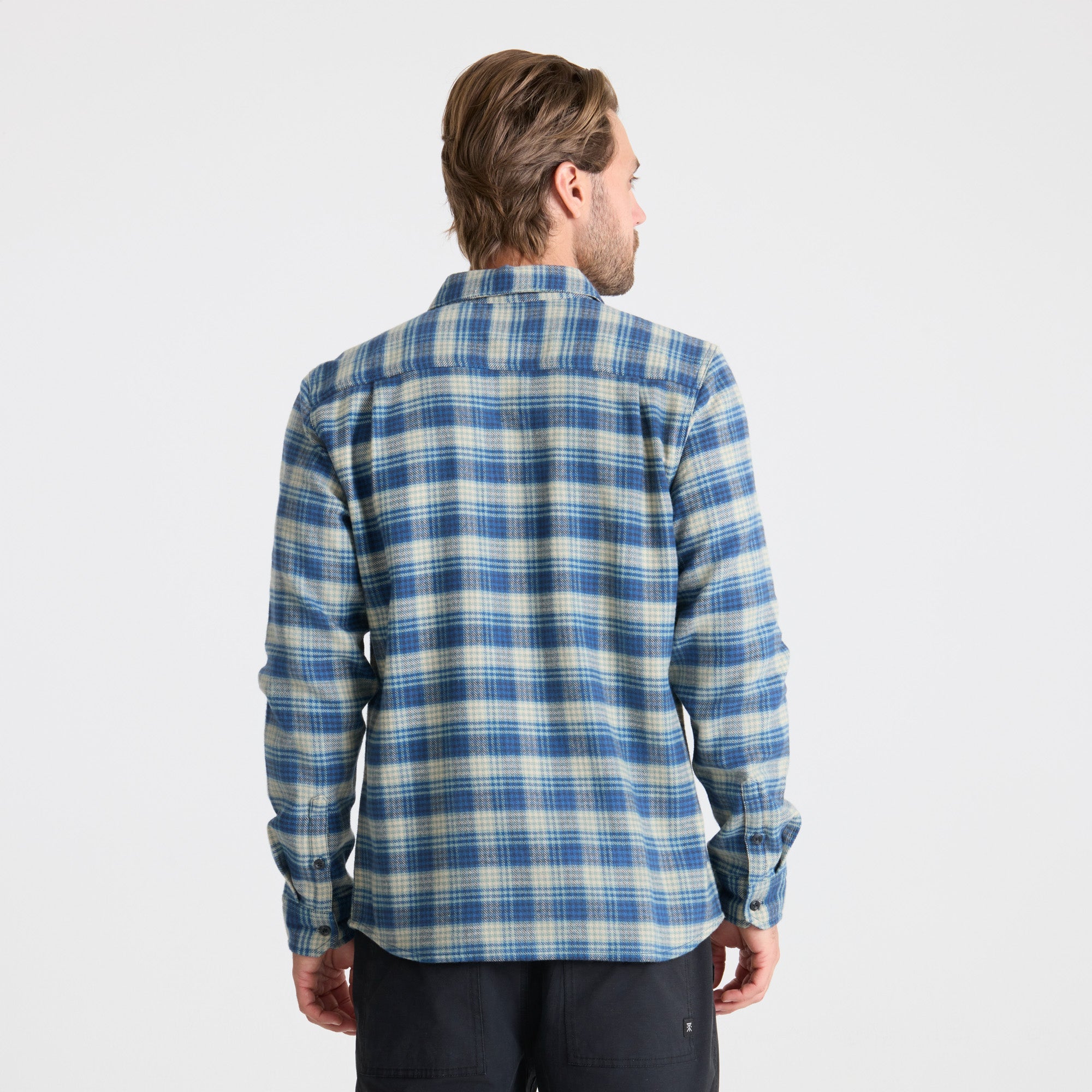 Crossroads Organic Cotton Flannel - Deep Blau
