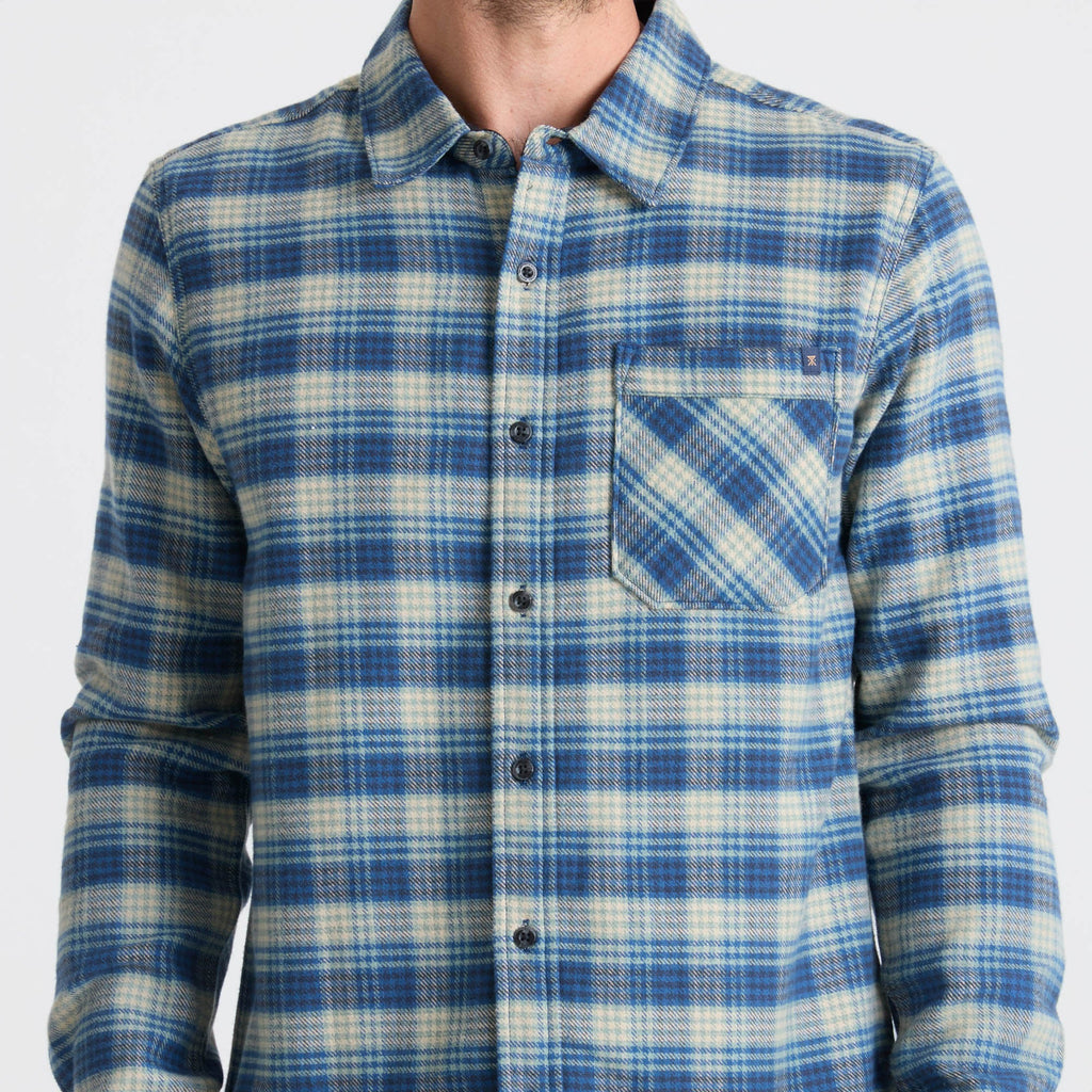 Crossroads Organic Cotton Flannel - Deep Blau