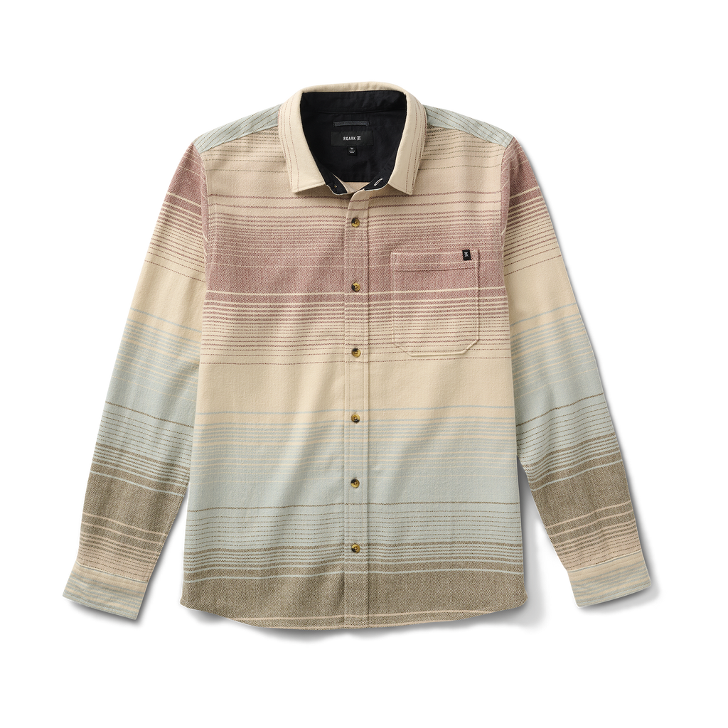 Crossroads Organic Cotton Flannel - Fossil Stripe