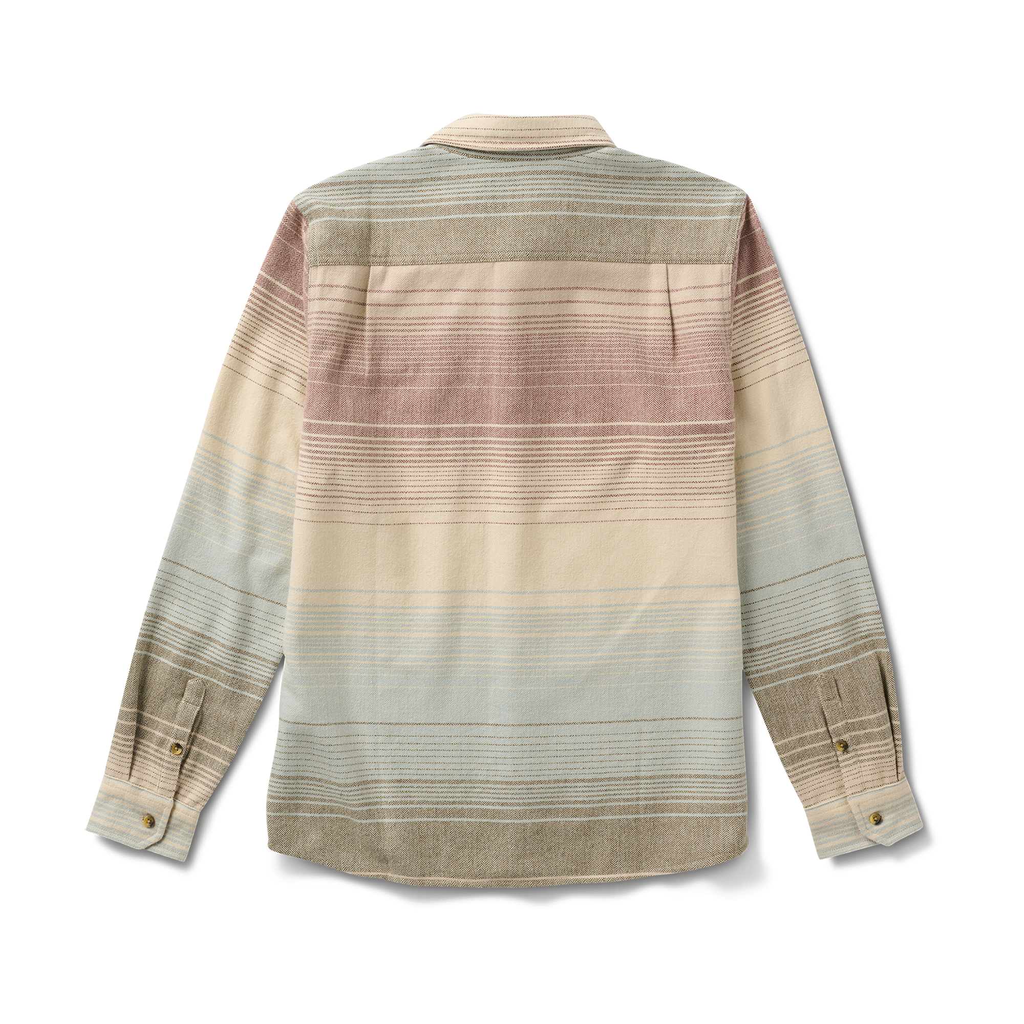 Crossroads Organic Cotton Flannel - Fossil Stripe
