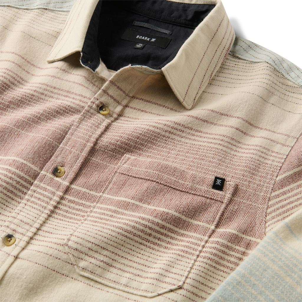 Crossroads Organic Cotton Flannel - Fossil Stripe