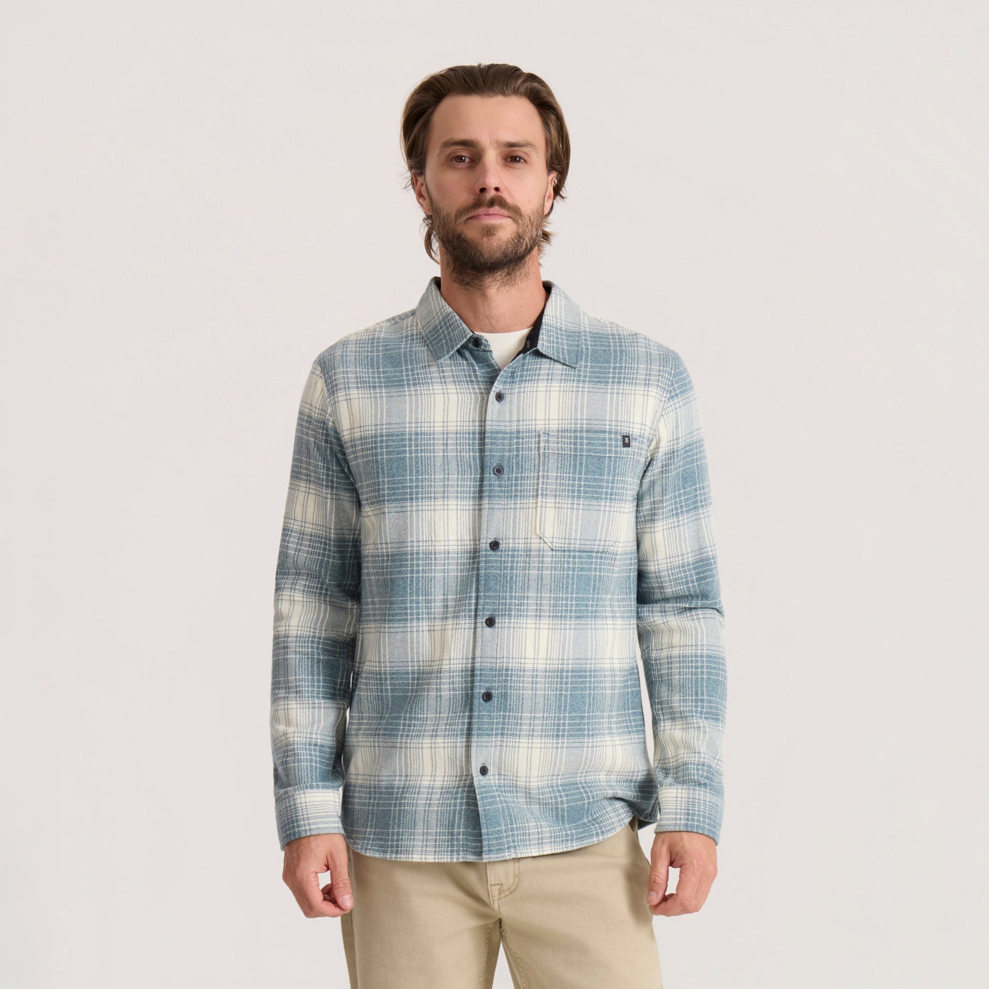 Crossroads Organic Cotton Flannel - Hazy Blau
