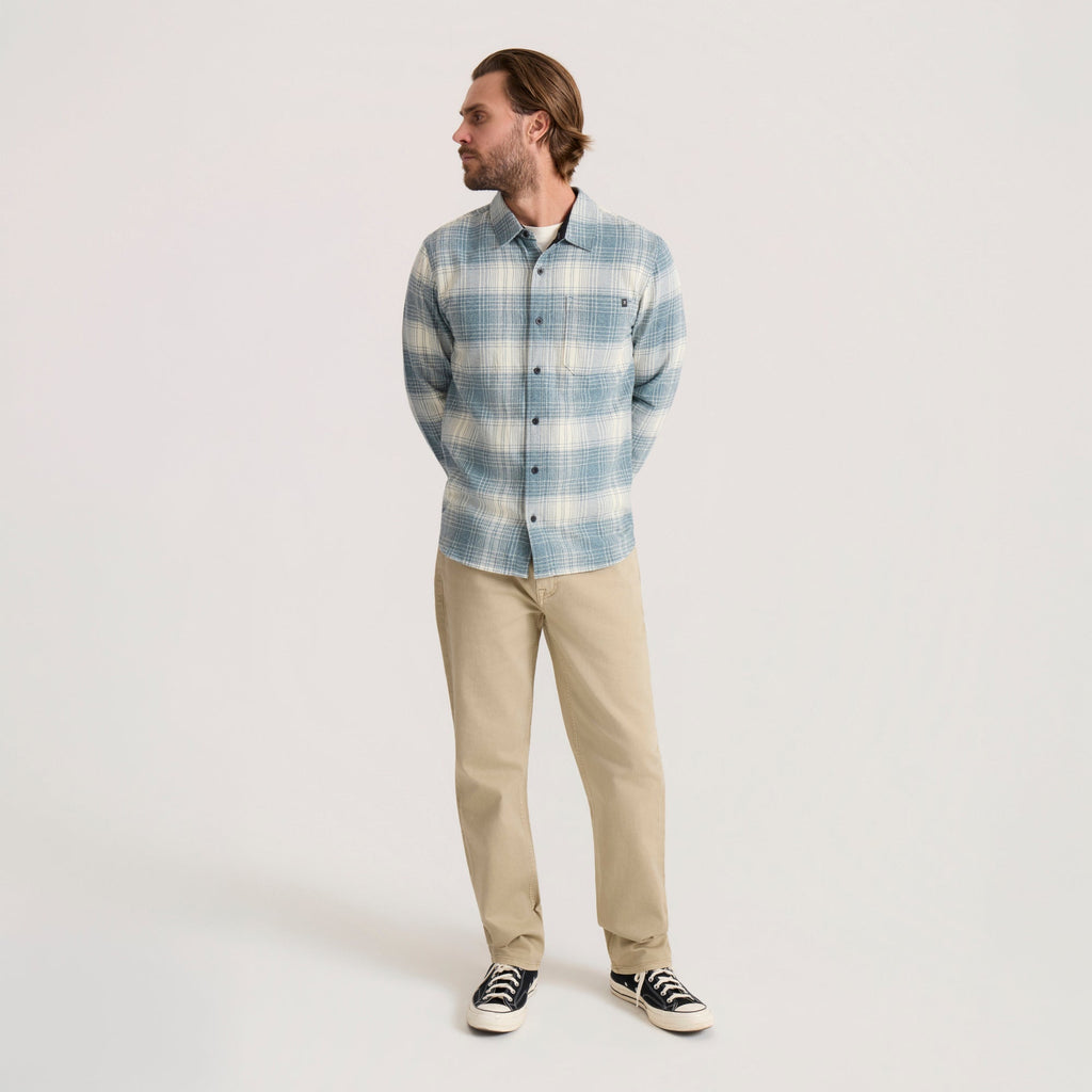 Crossroads Organic Cotton Flannel - Hazy Blau