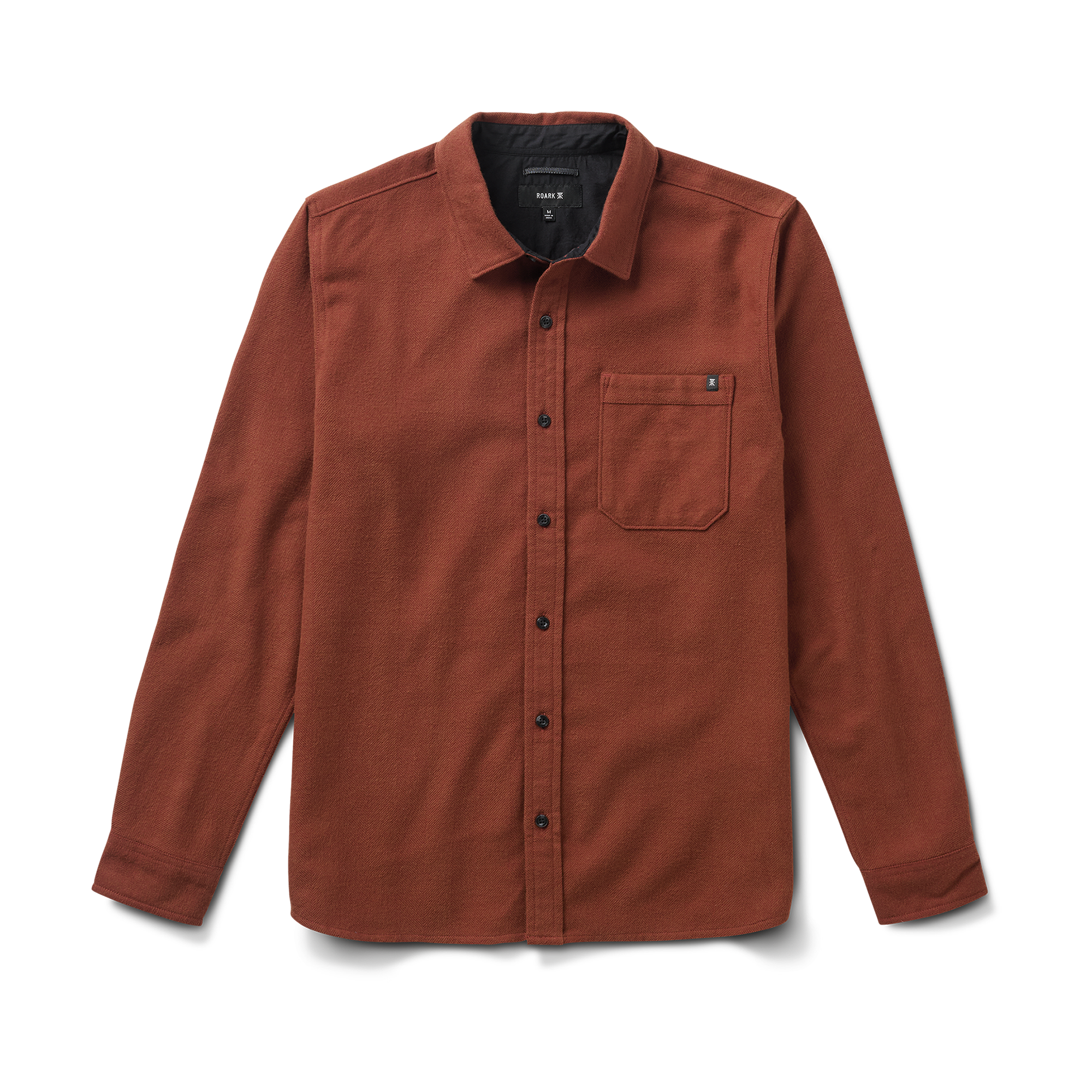 Crossroads Organic Cotton Flannel - Rot Clay Herringbone