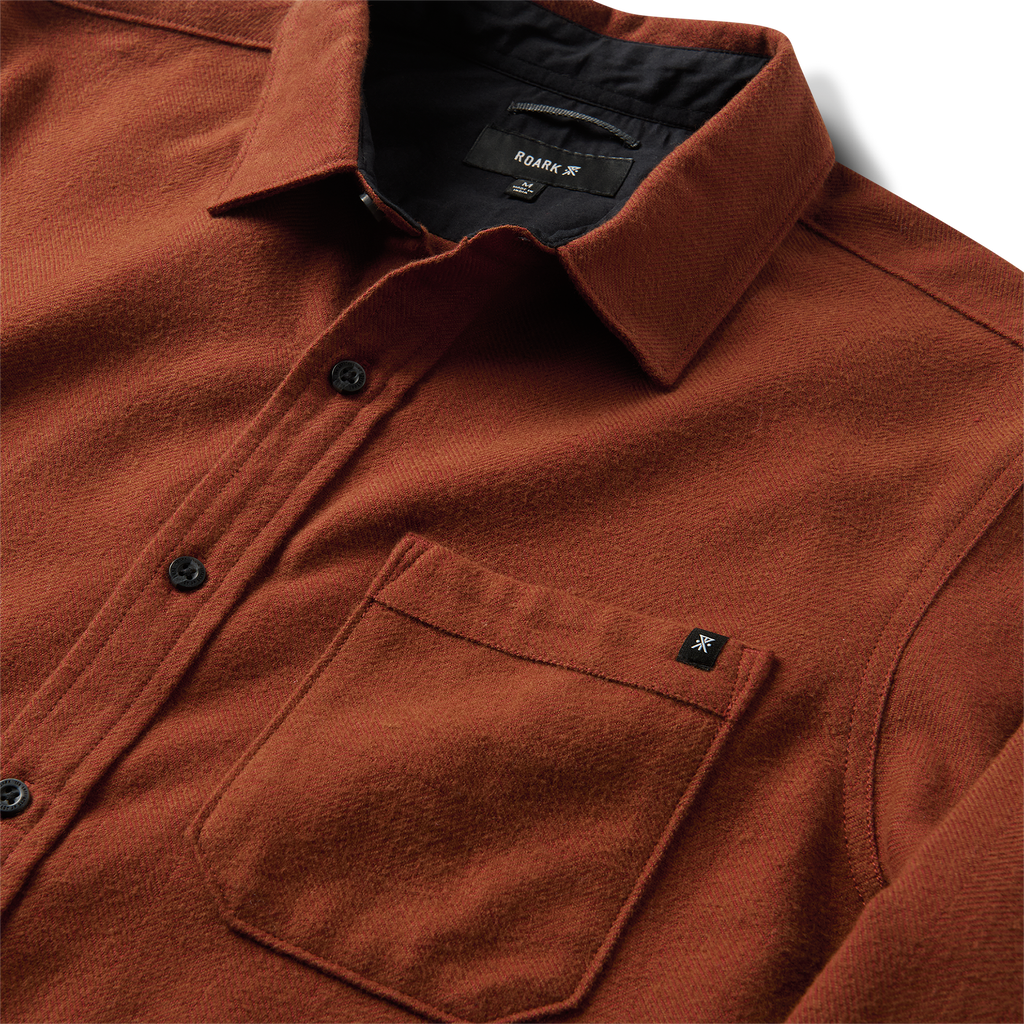 Crossroads Organic Cotton Flannel - Rot Clay Herringbone