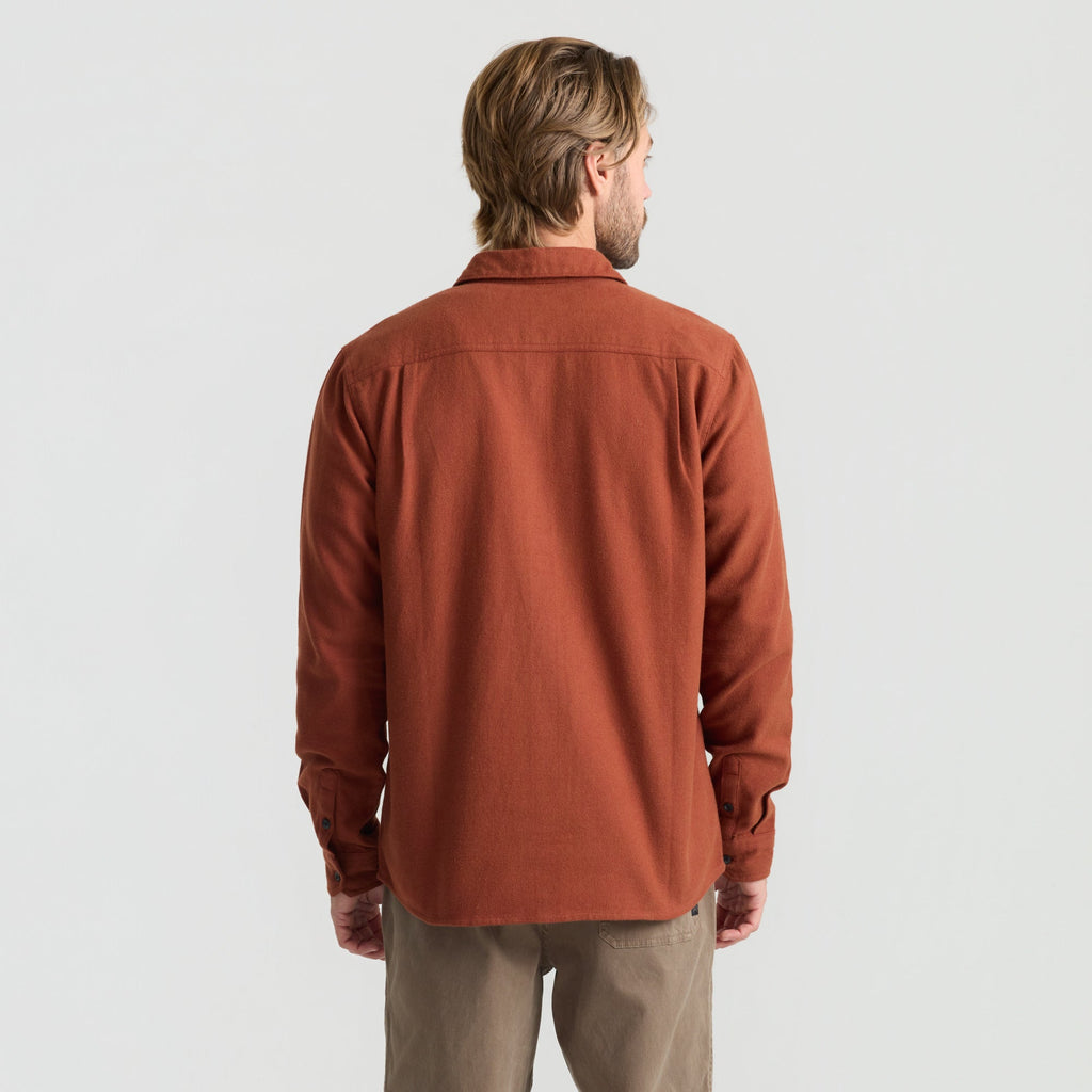 Crossroads Organic Cotton Flannel - Rot Clay Herringbone