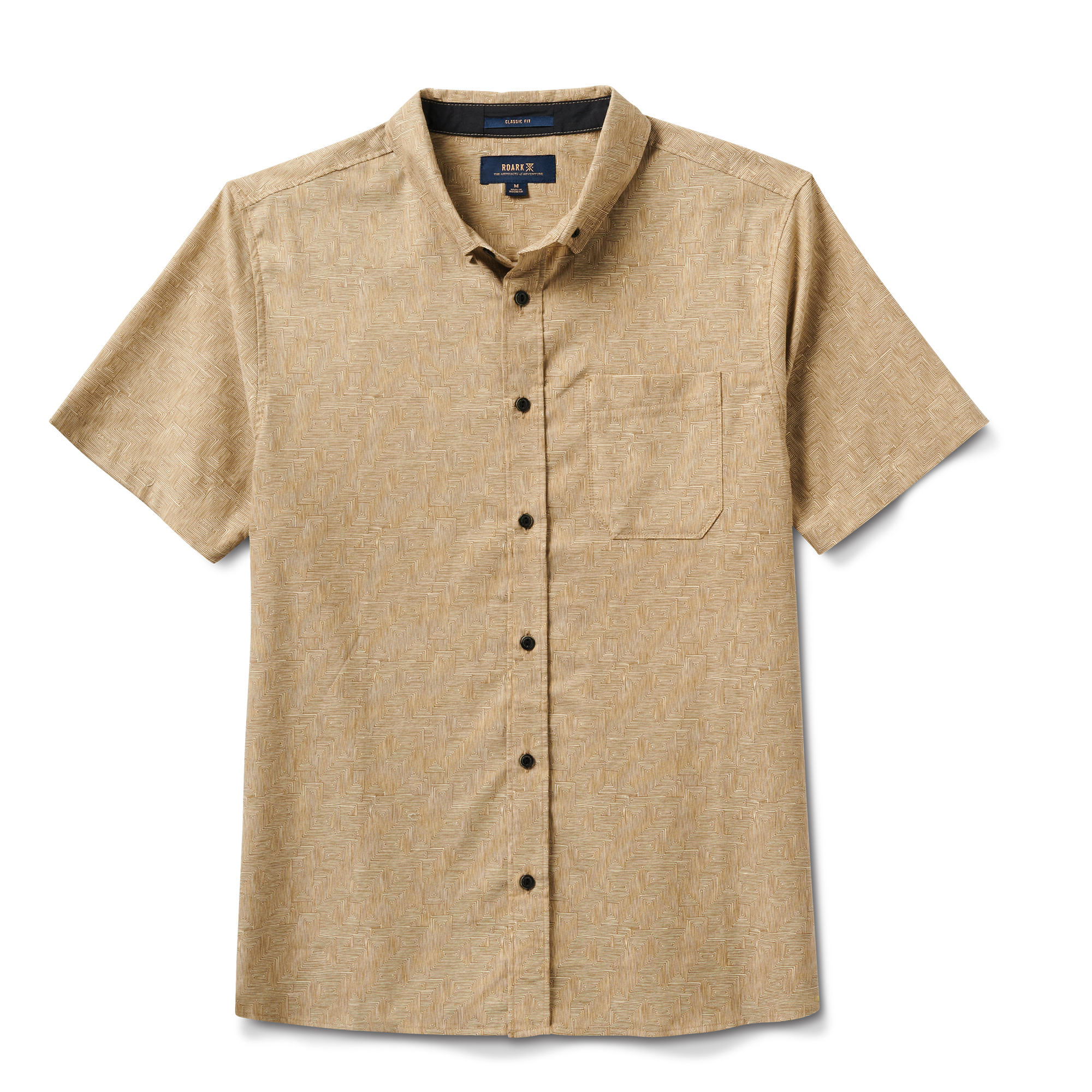 Scholar Stretch Organic Kurzarm Button Up Shirt - Fern