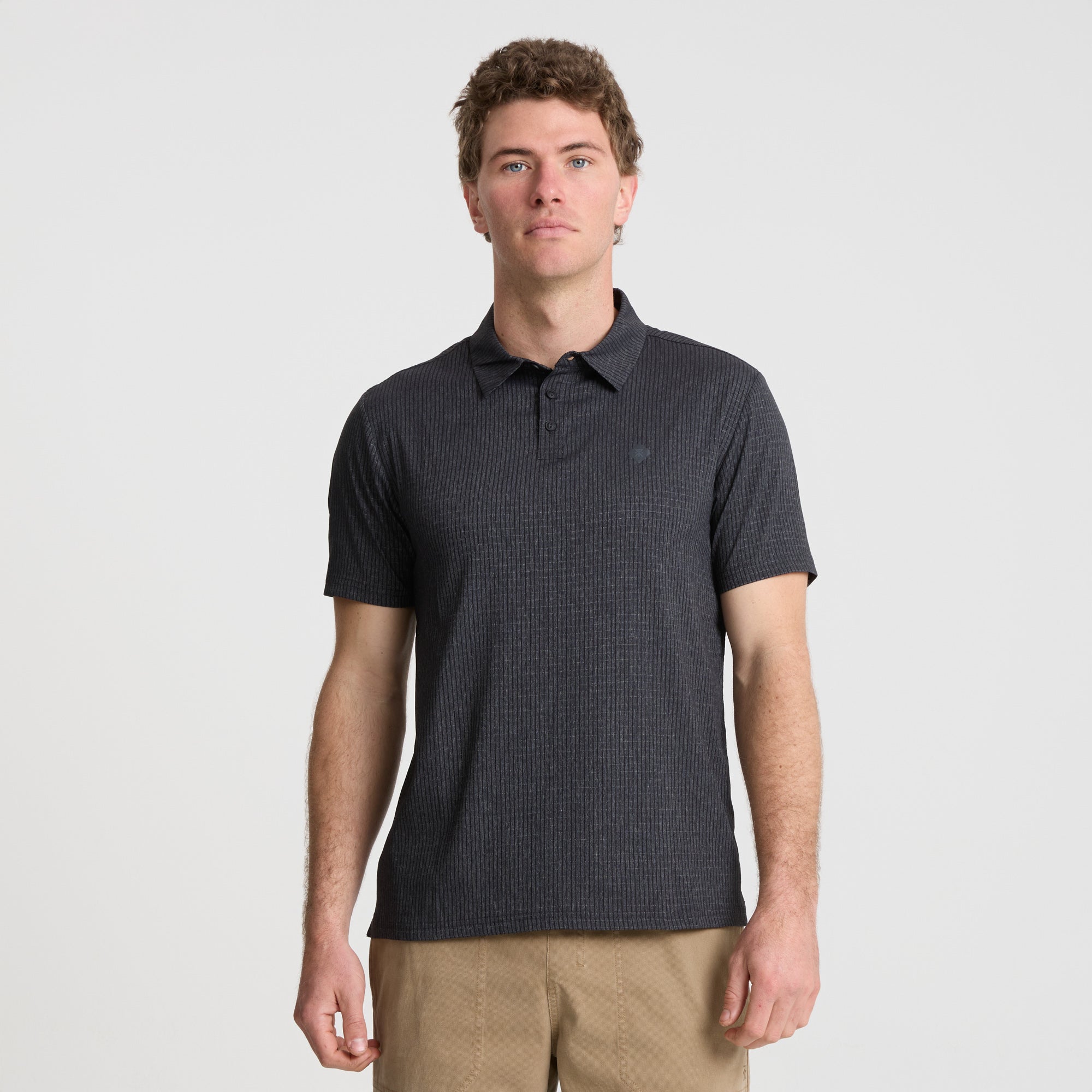 Bless Up Breathable Stretch Polo Shirt - Schwarz