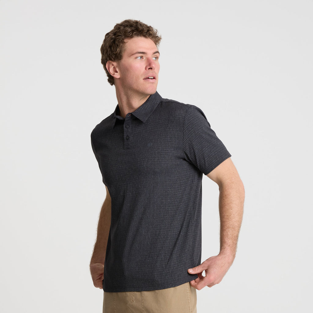 Bless Up Breathable Stretch Polo Shirt - Schwarz