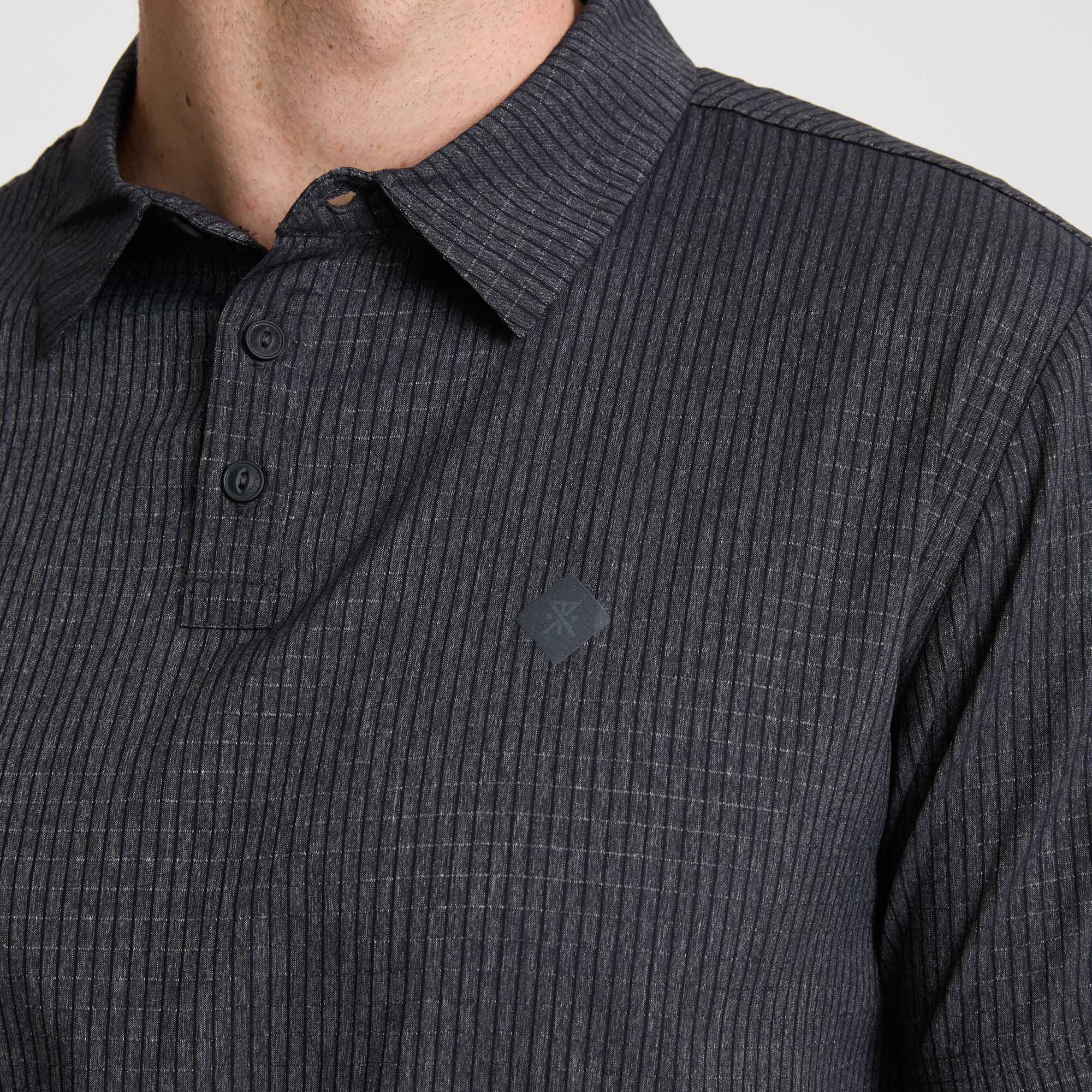 Bless Up Breathable Stretch Polo Shirt - Schwarz