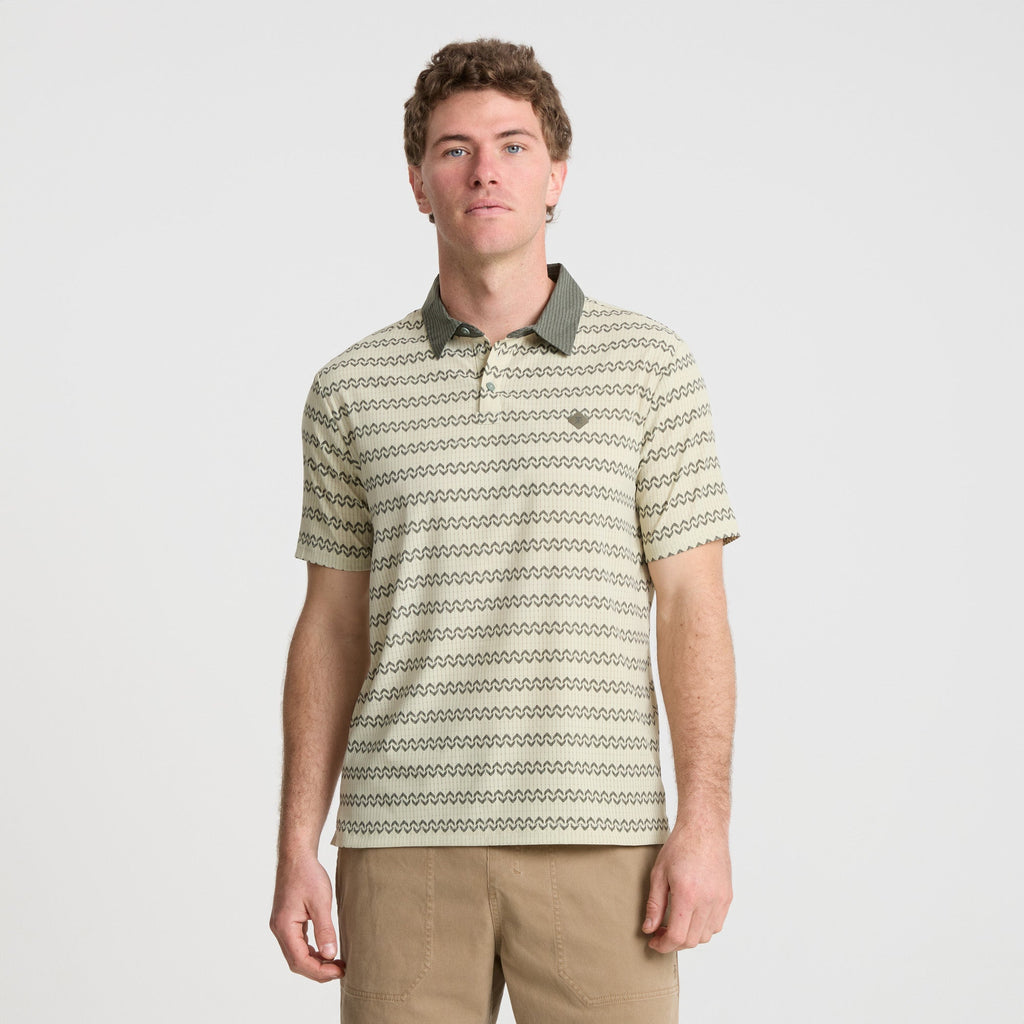 Bless Up Breathable Stretch Polo Shirt - Sand