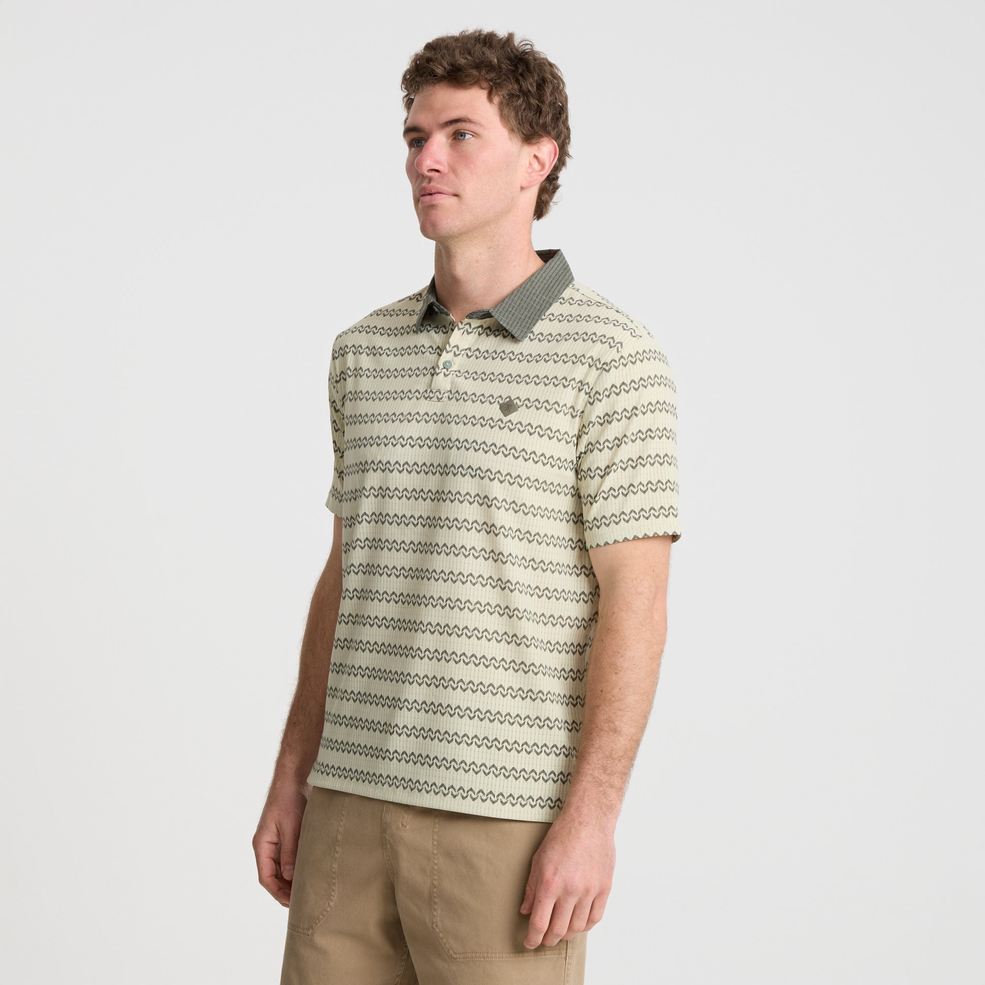Bless Up Breathable Stretch Polo Shirt - Sand