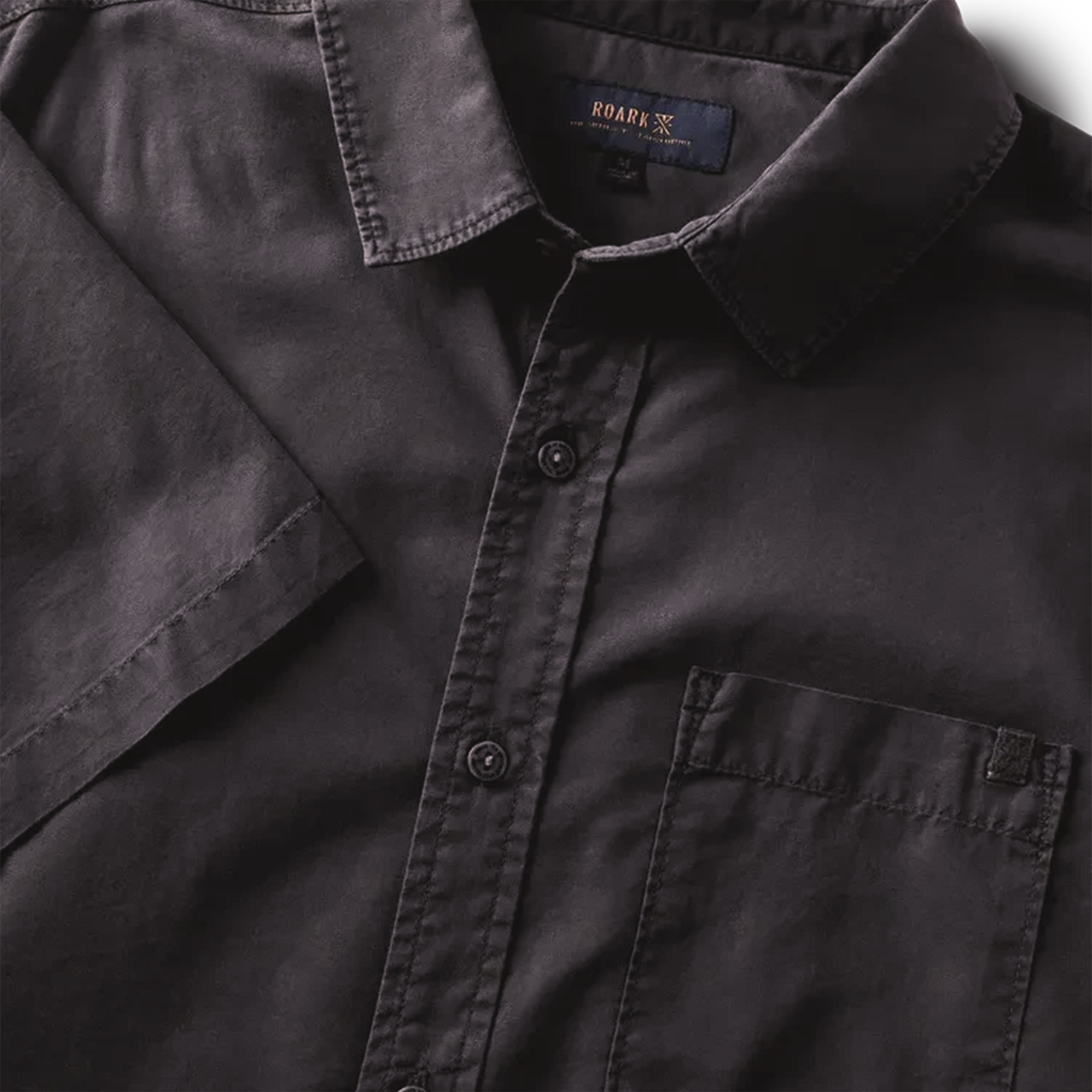 Made To Fade Kurzarm Button Up Shirt - Gewaschene Kohle