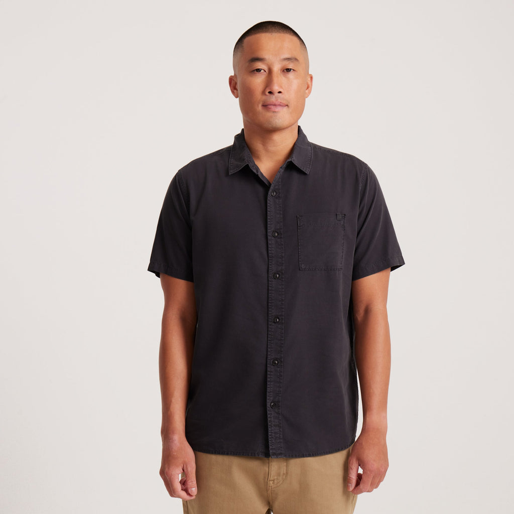 Made To Fade Kurzarm Button Up Shirt - Gewaschene Kohle