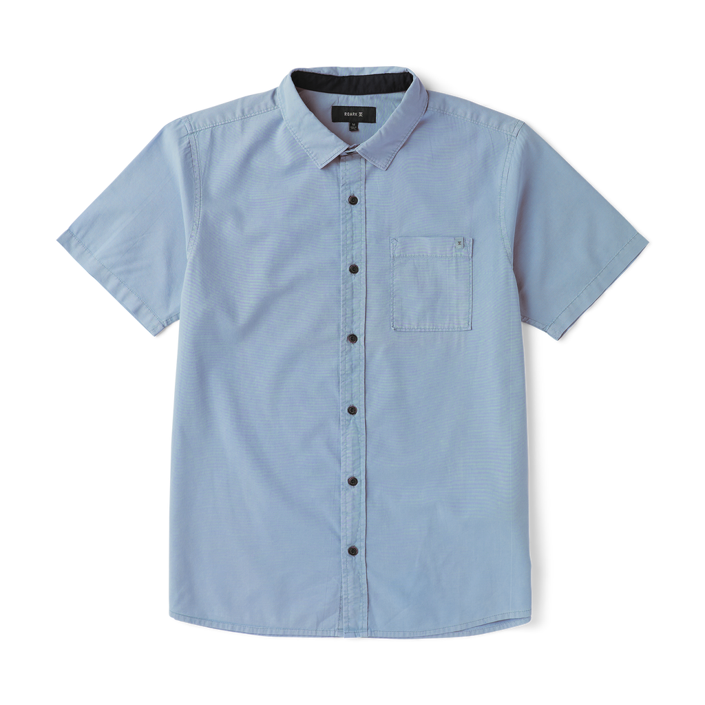 Made To Fade Kurzarm Button Up Shirt - Washed Schiefergrau (Deutsche Ausgabe)