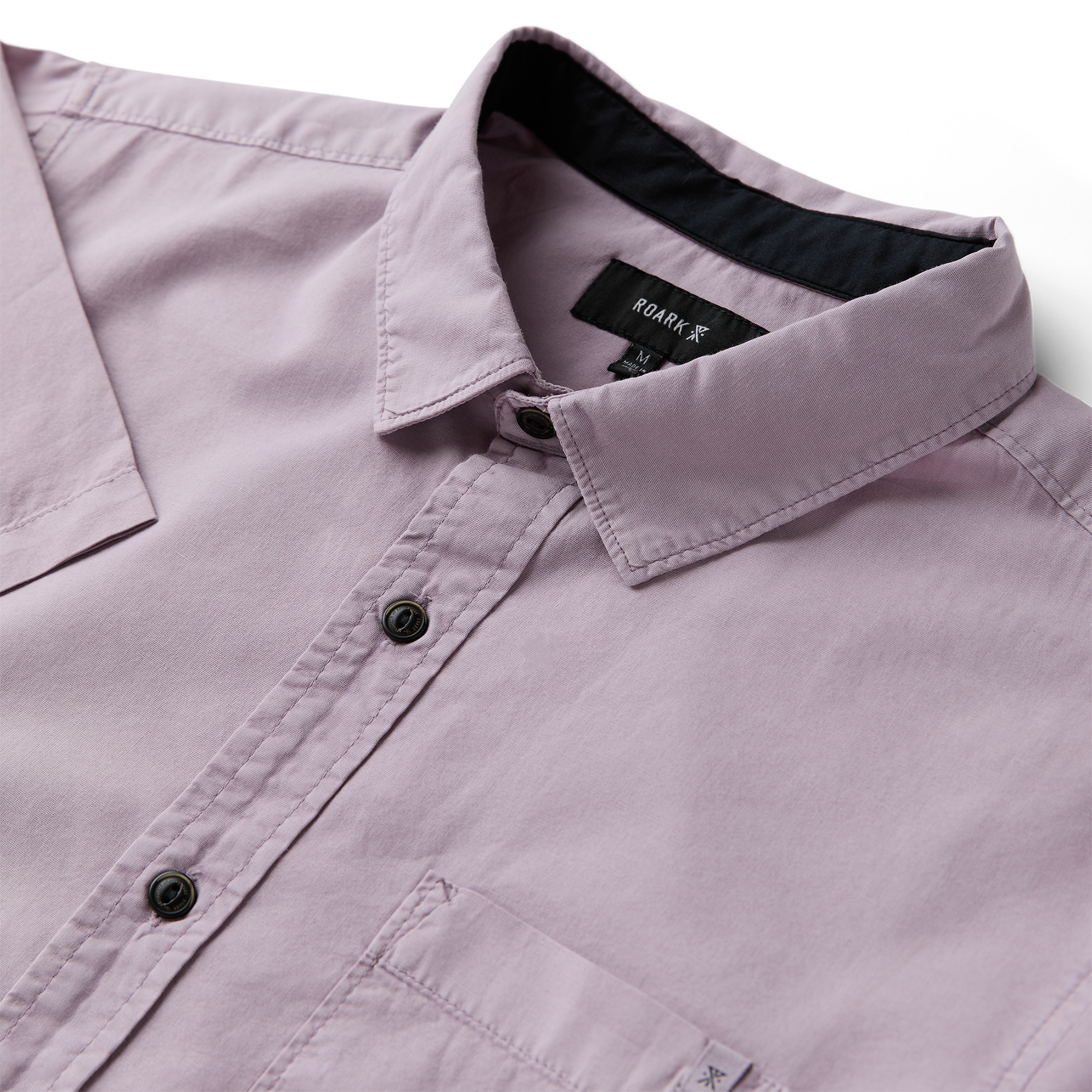 Made To Fade Kurzarm Button Up Shirt - Washed Dusty Lilac (Deutsche Ausgabe)