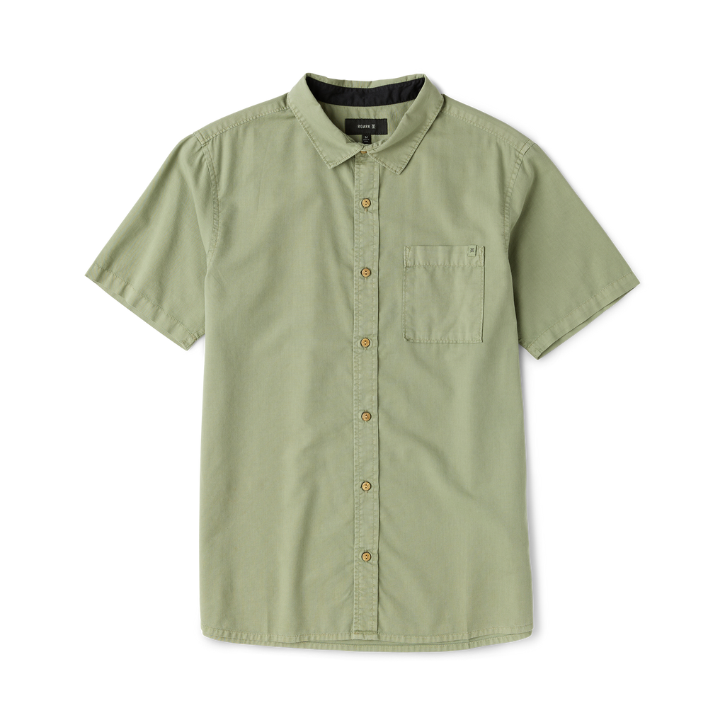 Made To Fade Kurzarm Button Up Shirt - Washed Dusty Sage (Deutsche Ausgabe)