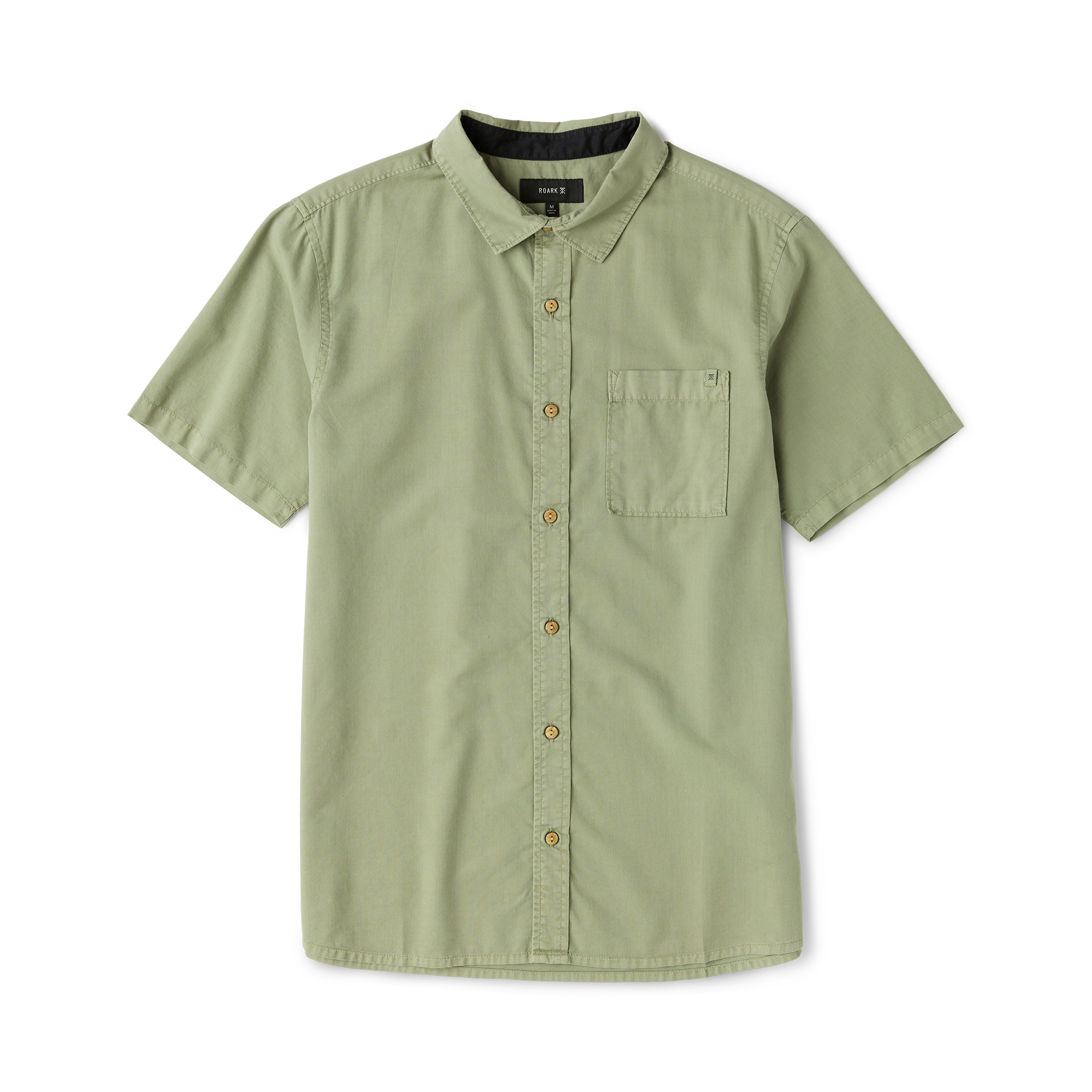 Made To Fade Kurzarm Button Up Shirt - Washed Dusty Sage (Deutsche Ausgabe)