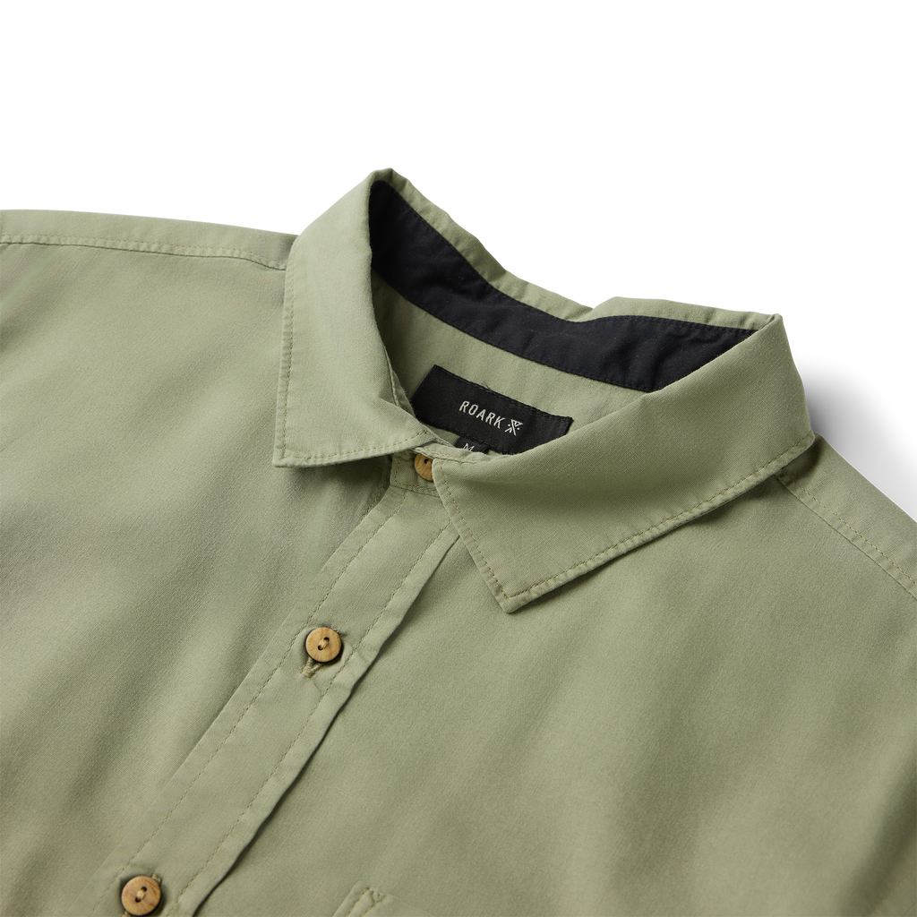 Made To Fade Kurzarm Button Up Shirt - Washed Dusty Sage (Deutsche Ausgabe)